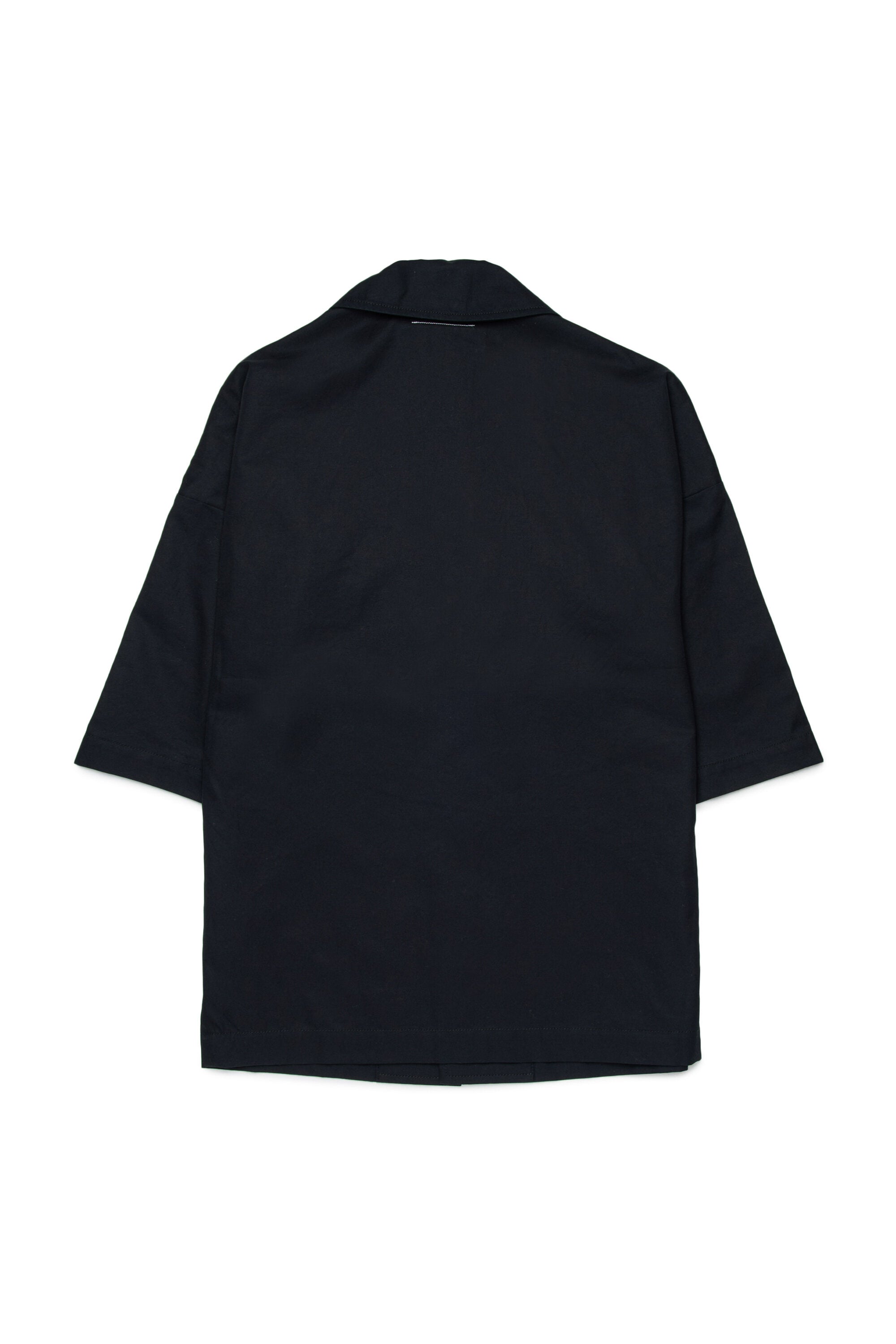 Single-breasted coat with logo