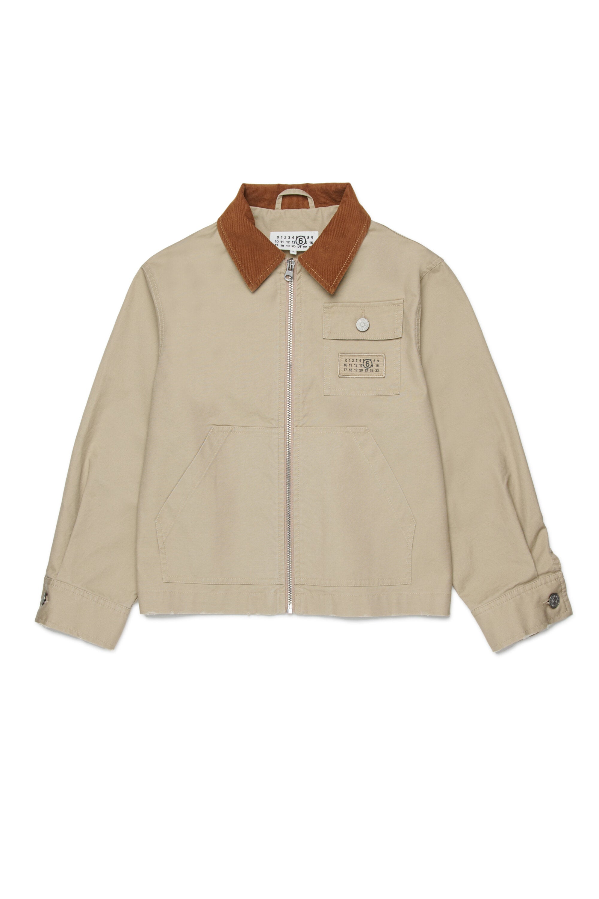 Workwear jacket with printed logo