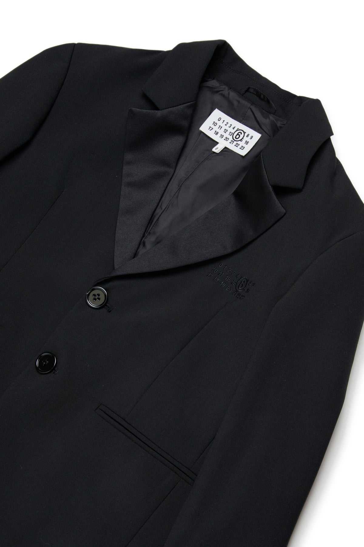Blazer jacket with printed logo