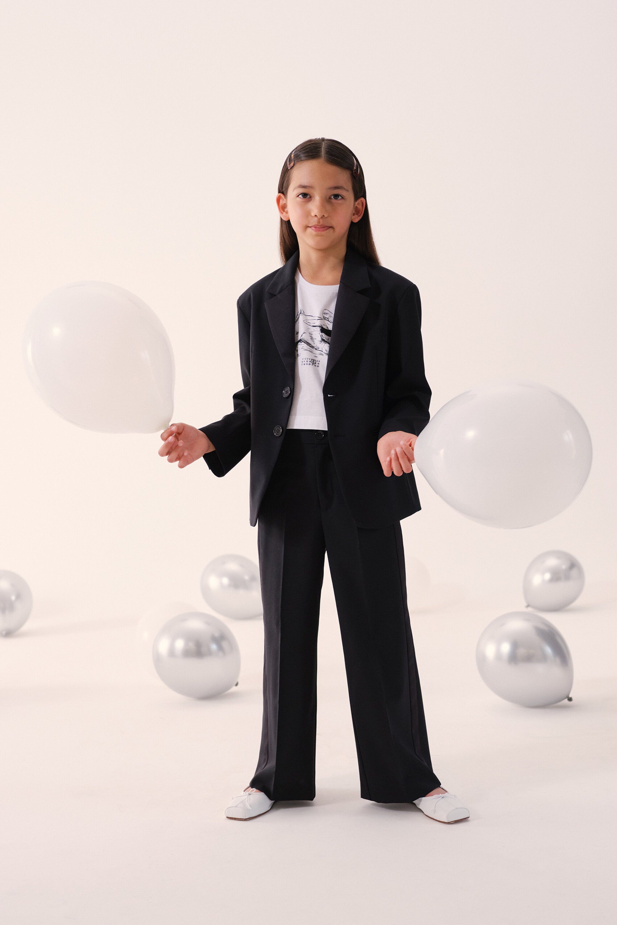 Blazer jacket with printed logo