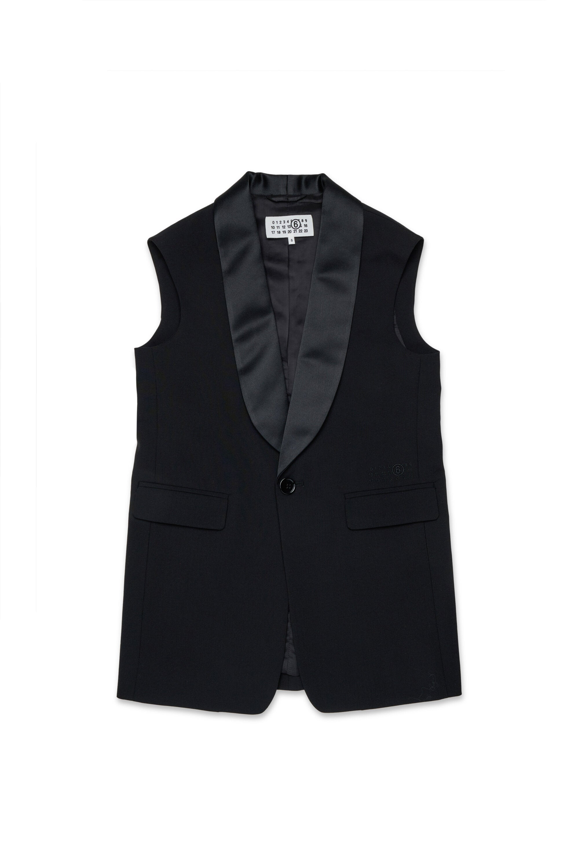 Sleeveless jacket with logo