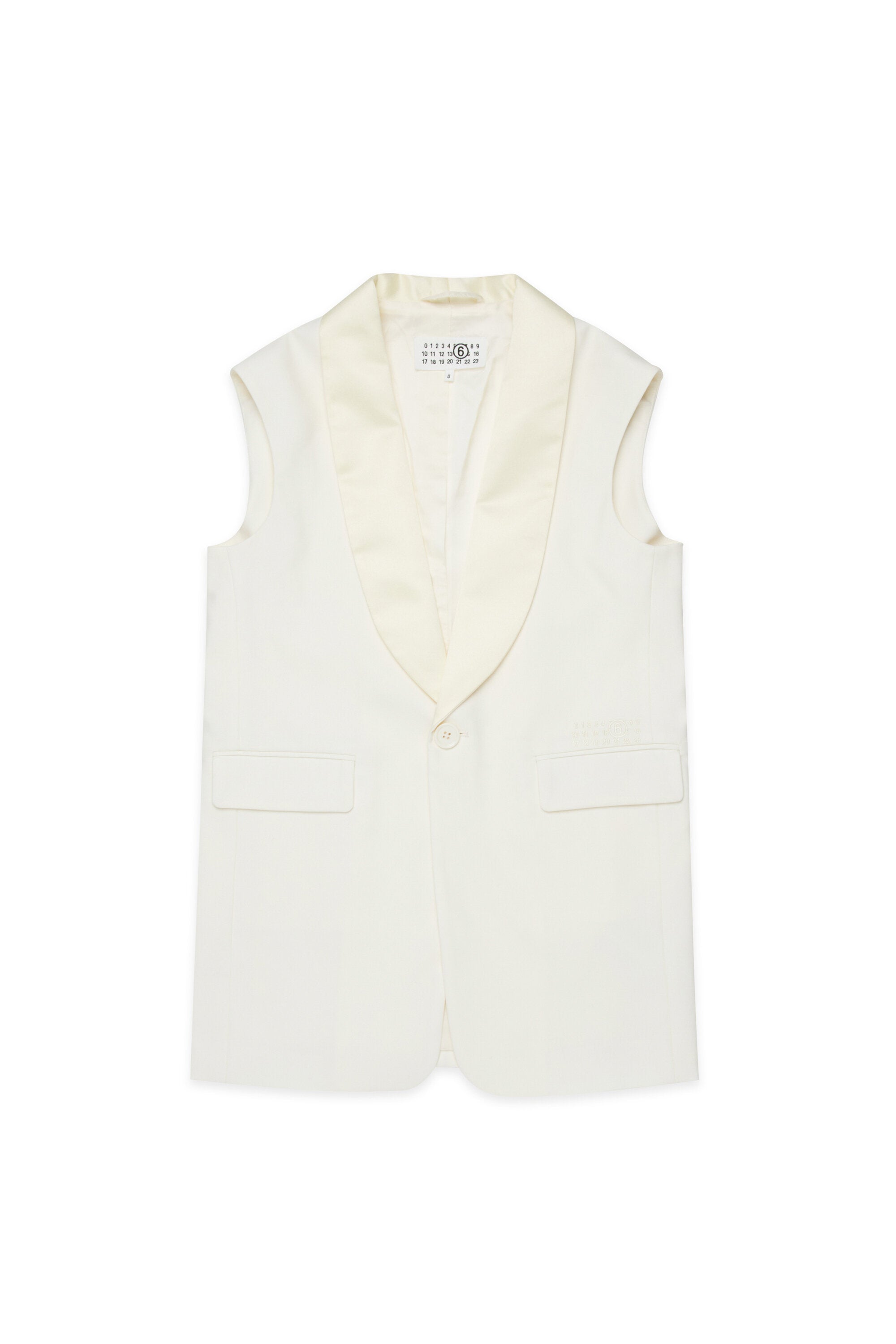 Sleeveless jacket with logo