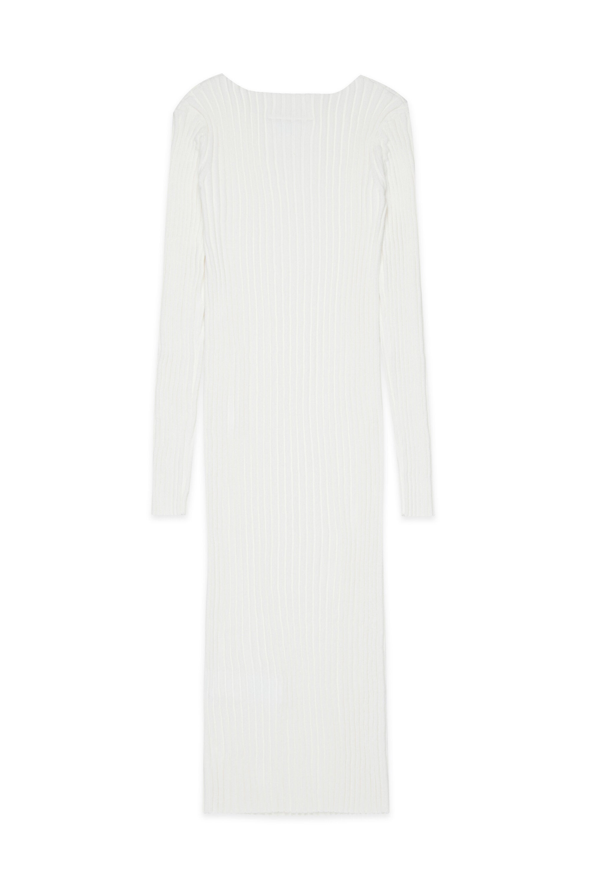 Ribbed long dress with logo