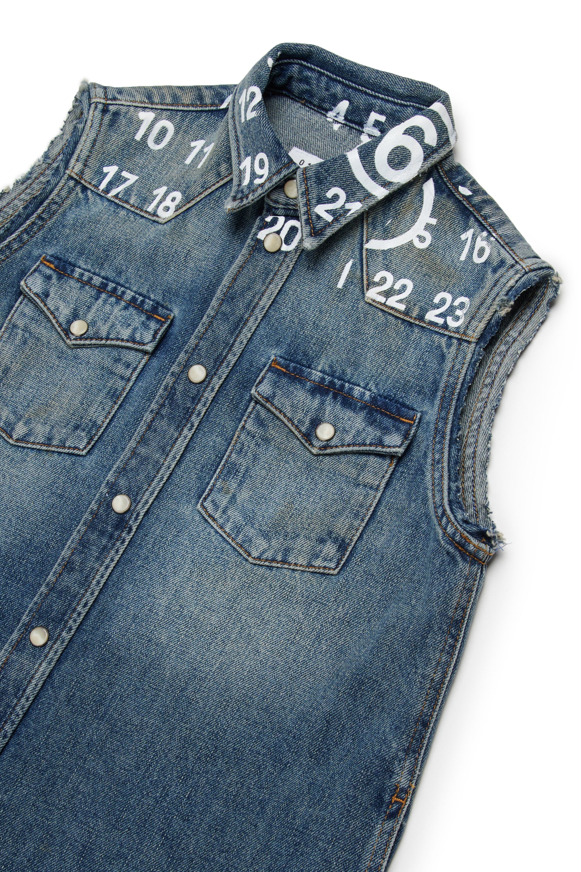 Sleeveless denim dress