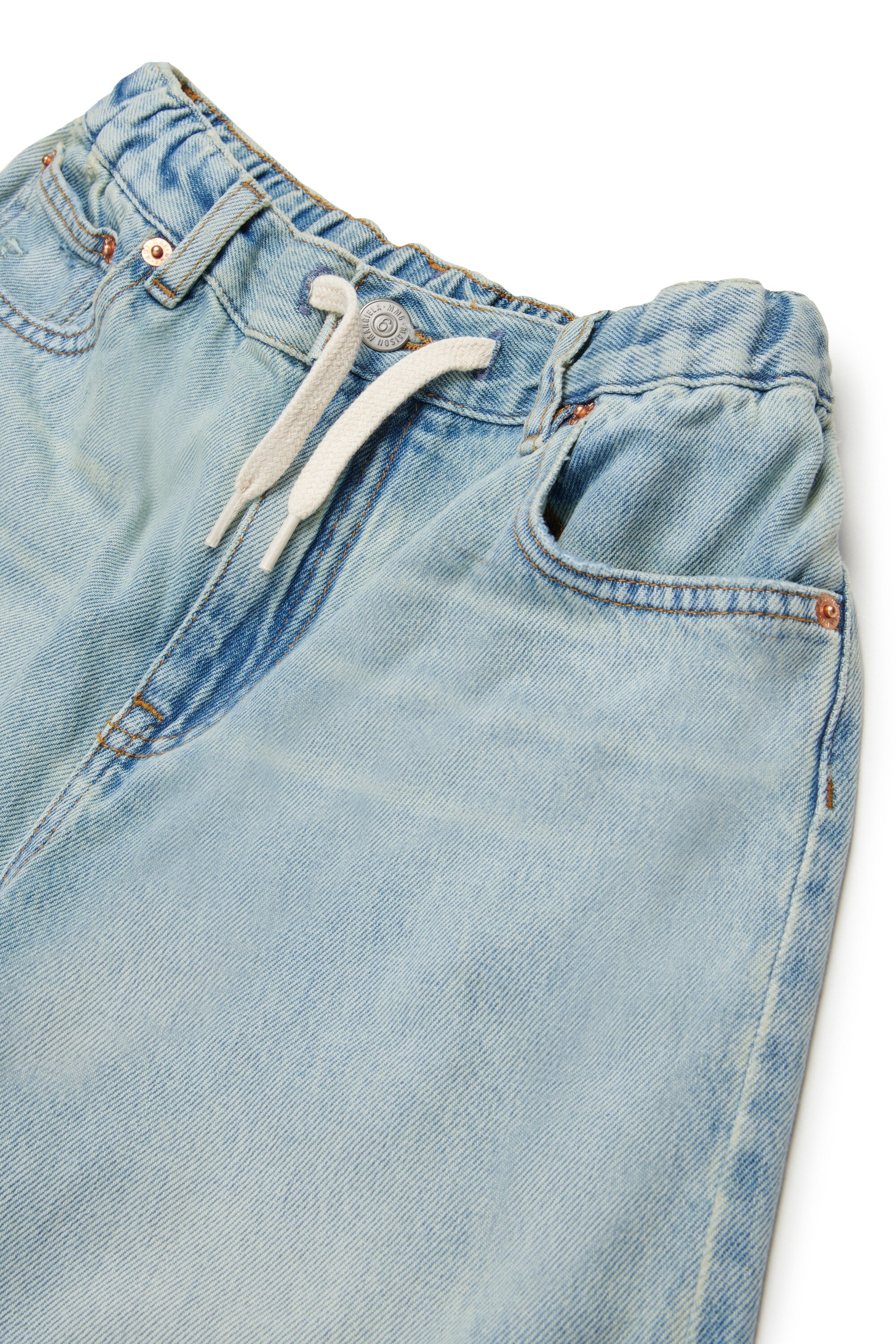 Wide denim shorts