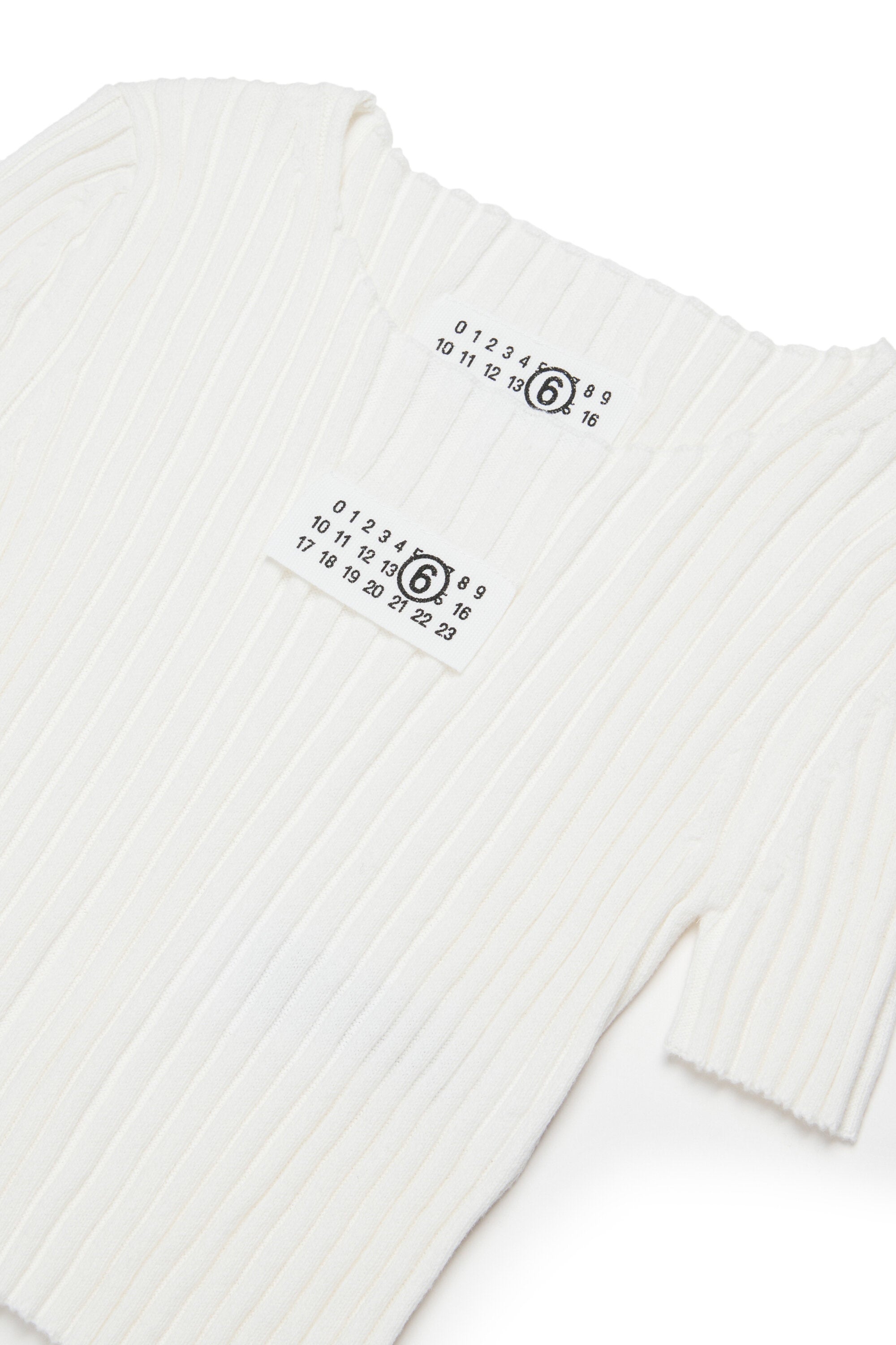 Ribbed knit top with numeric logo