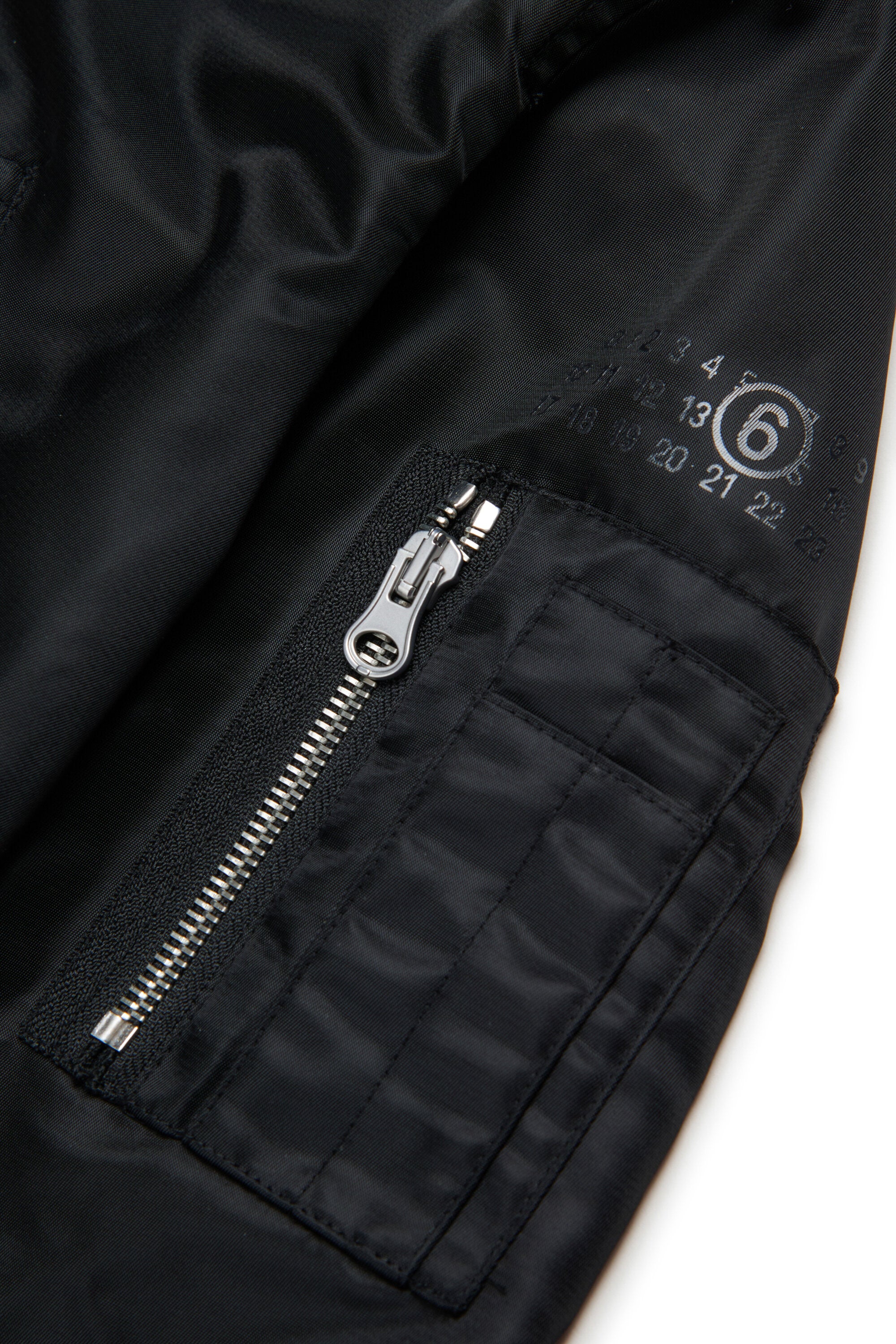 Bomber jacket with printed logo