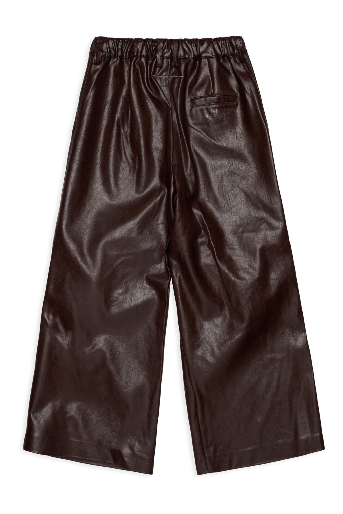 Coated wide leg pants
