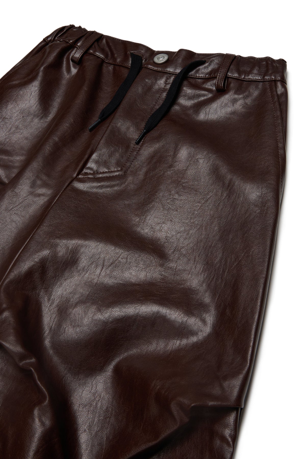 Coated wide leg pants