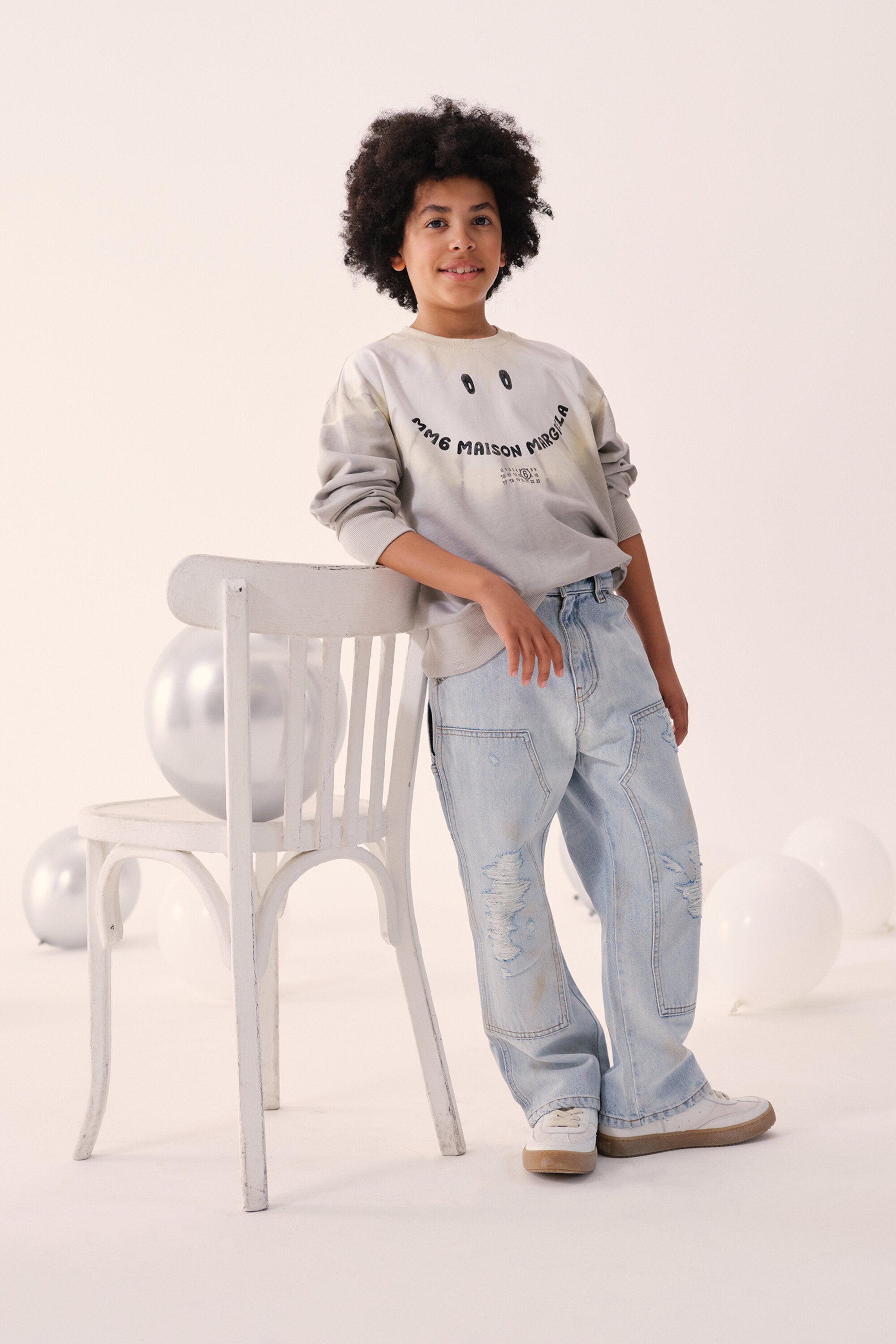 Crew-neck sweatshirt with funny logo