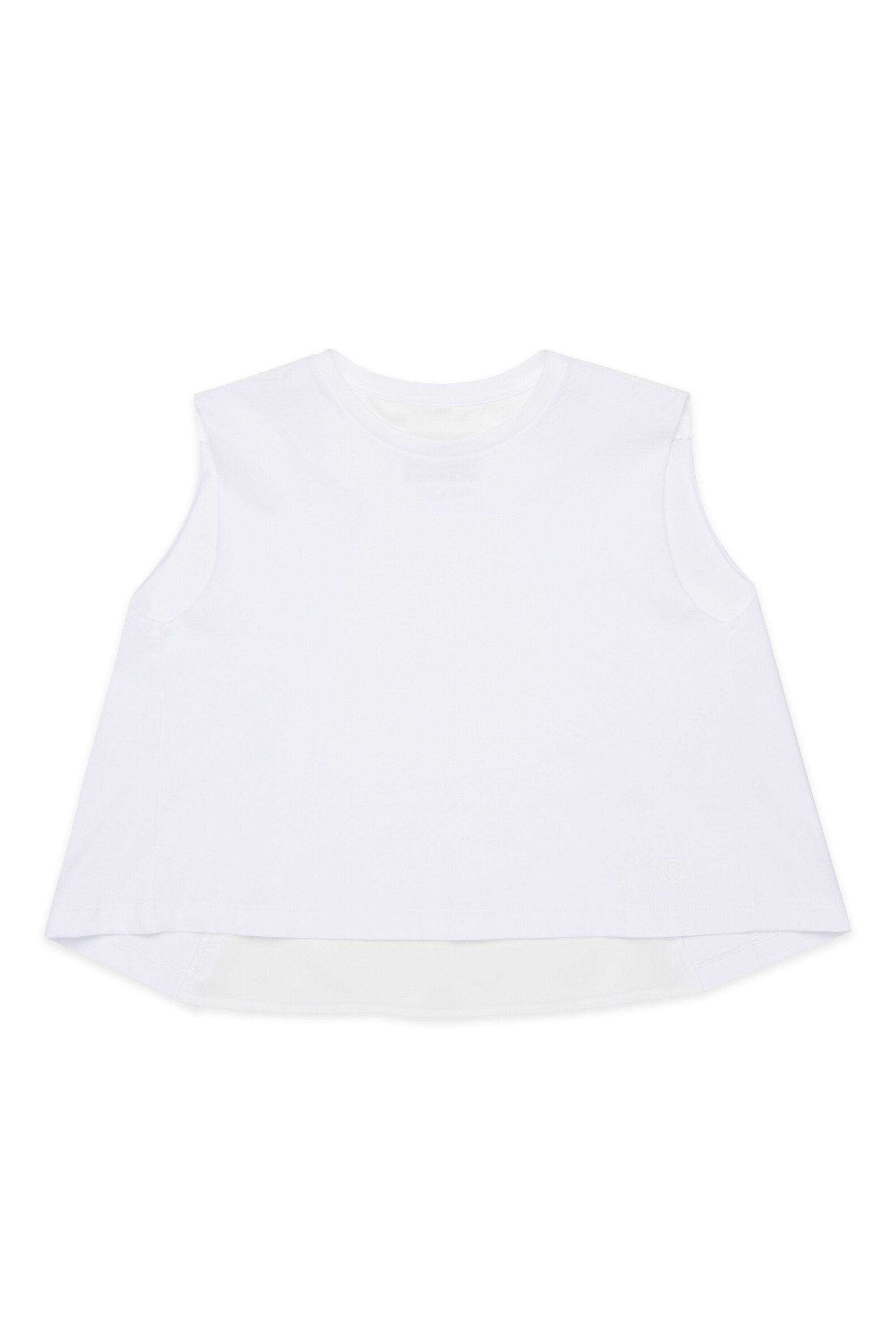 Sleeveless T-shirt with logo