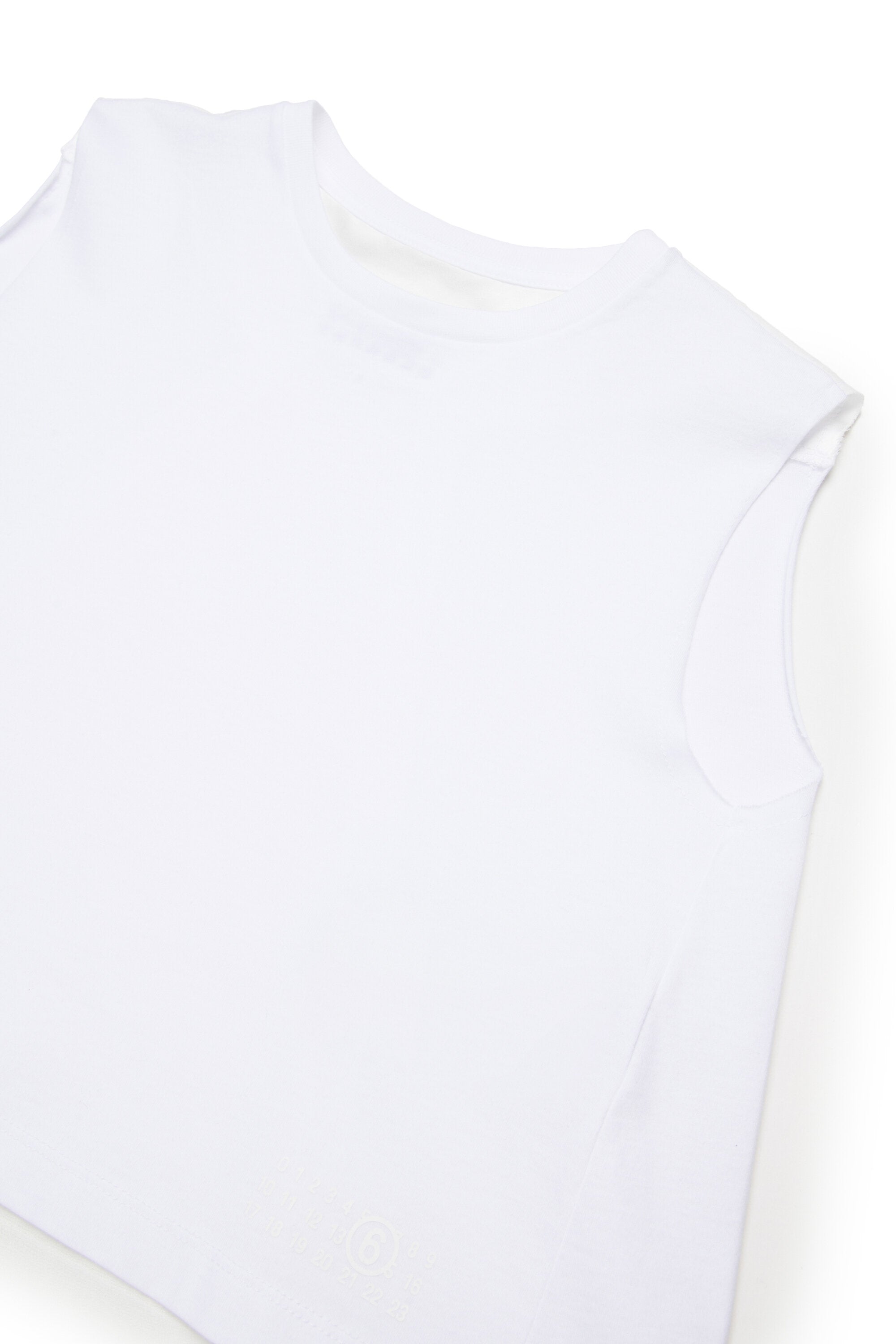 Sleeveless T-shirt with logo