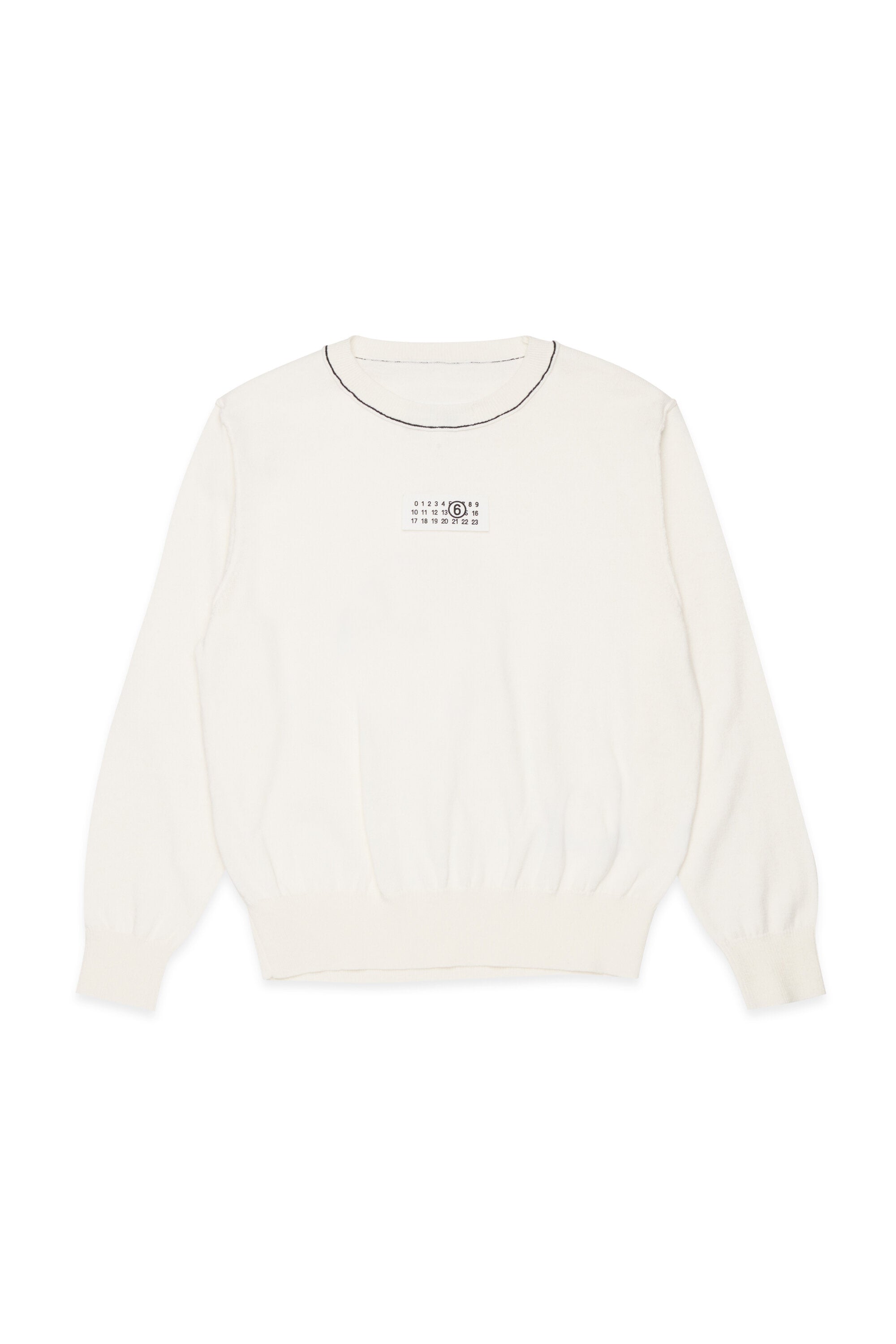 Crew neck sweater in wool blend