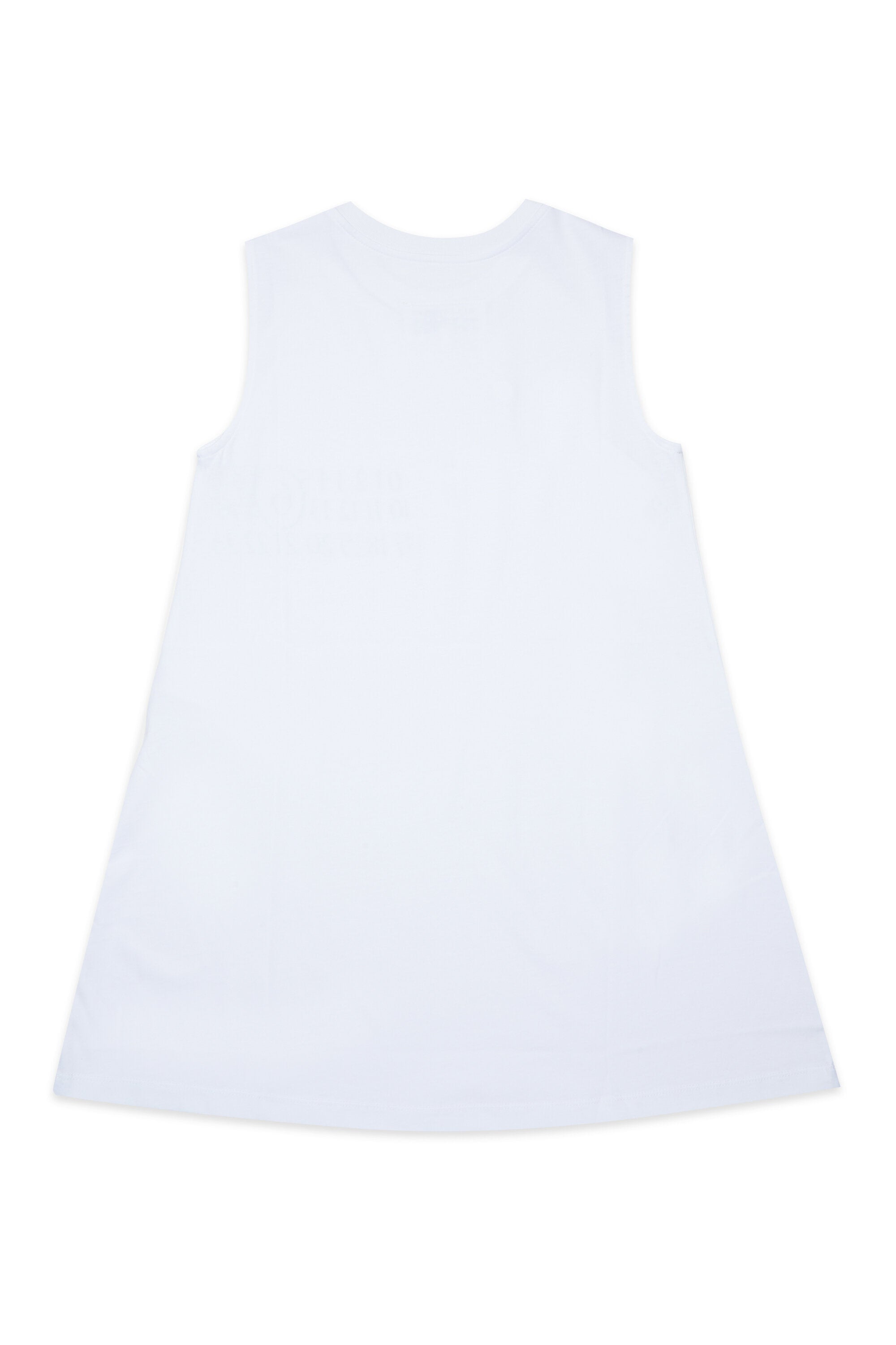 Sleeveless dress with numeric logo