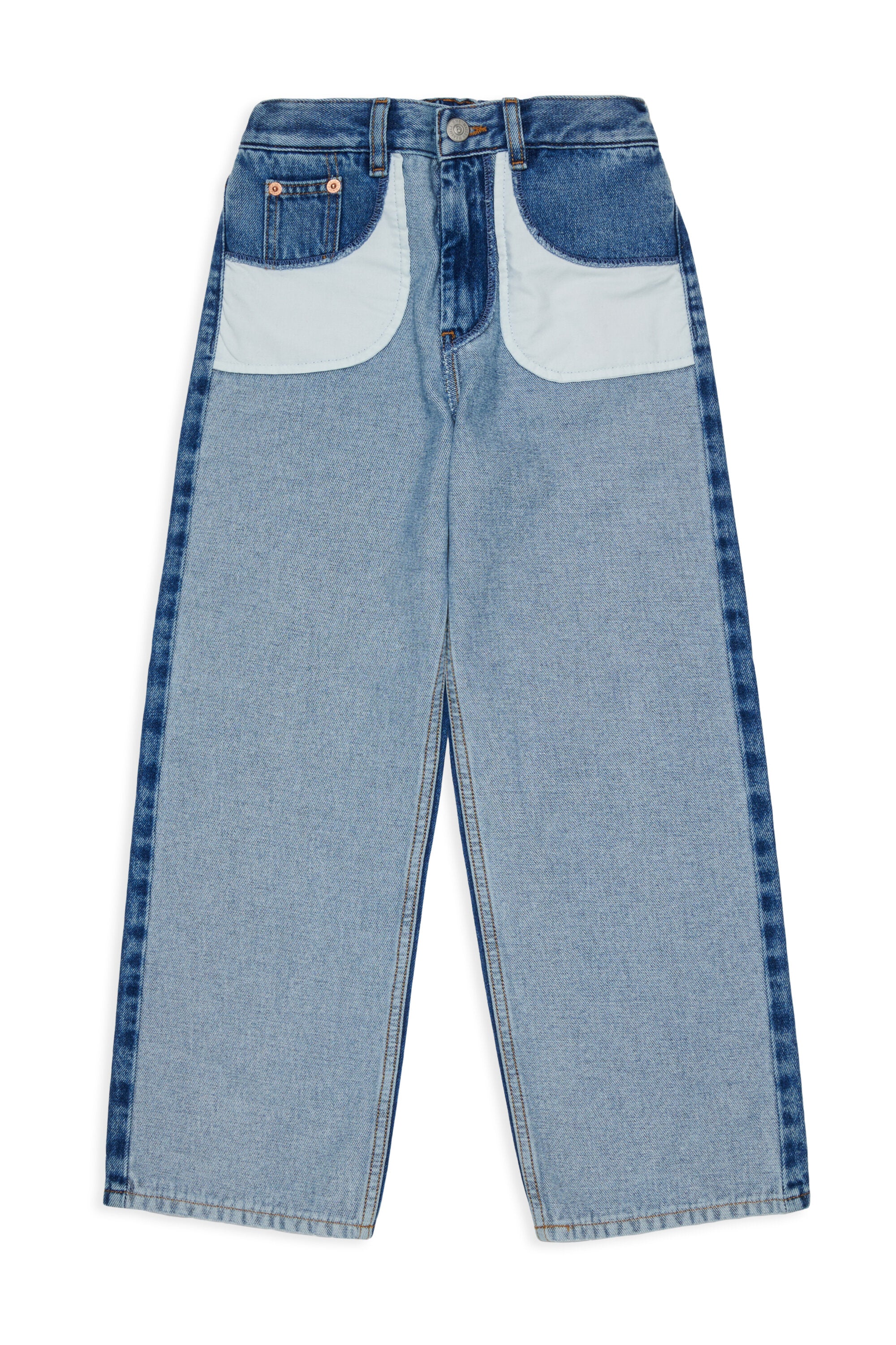 Regular jeans in two-tone denim