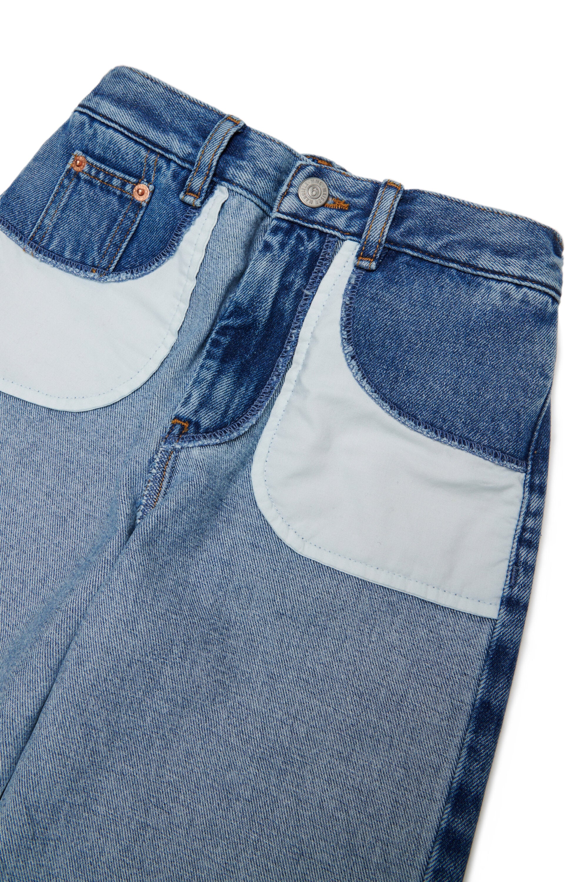 Regular jeans in two-tone denim