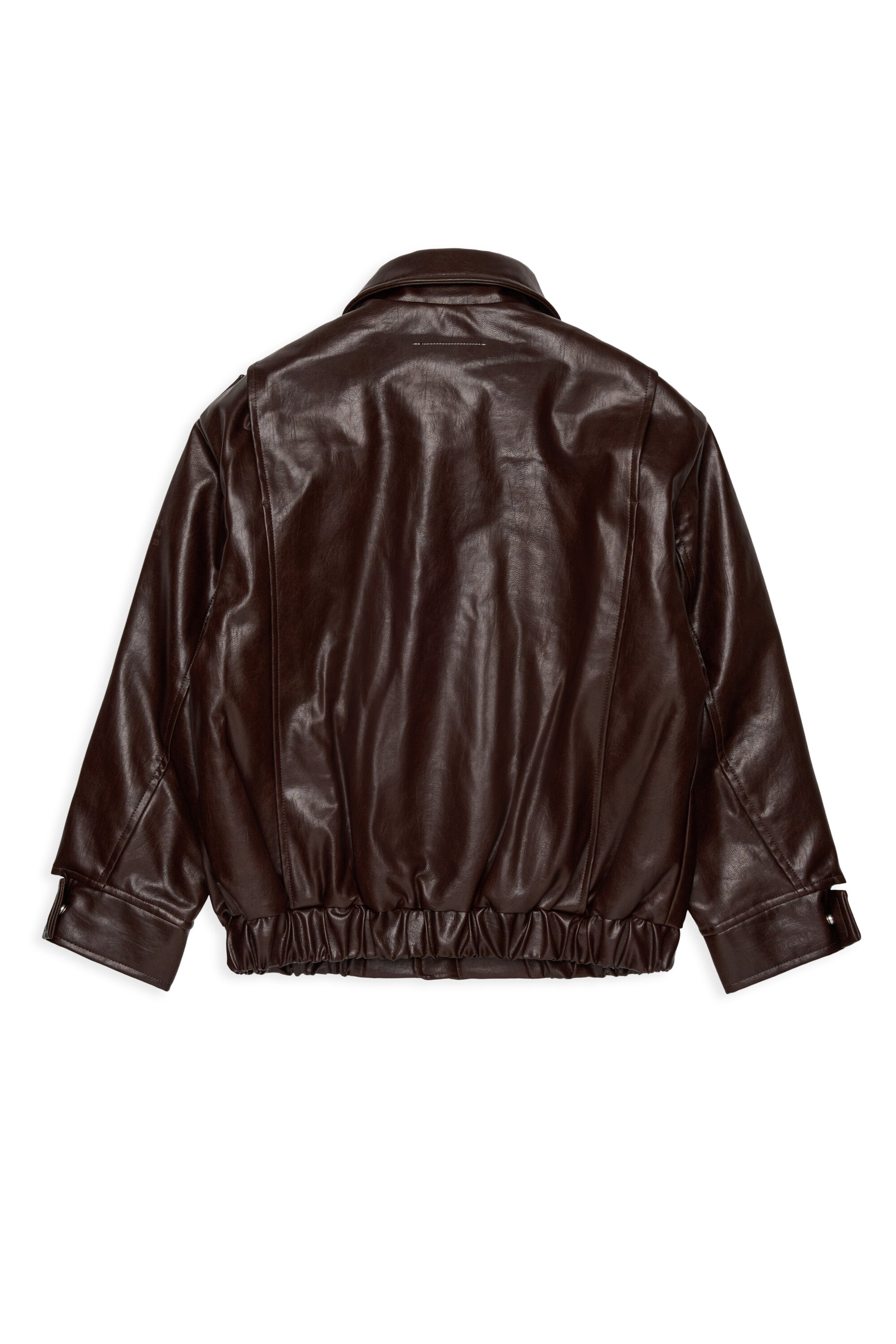 Biker jacket with printed logo