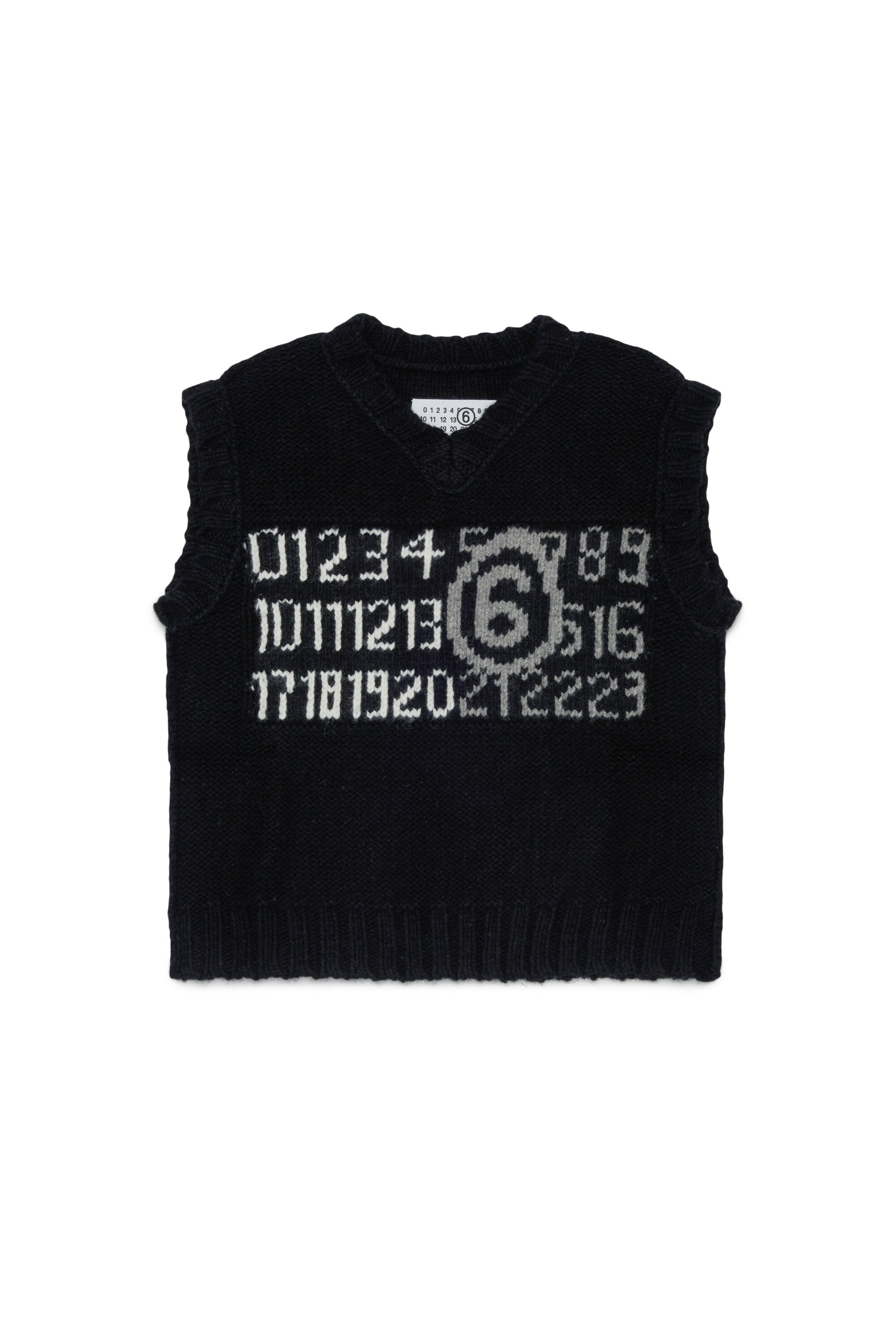 Sleeveless knit vest with logo