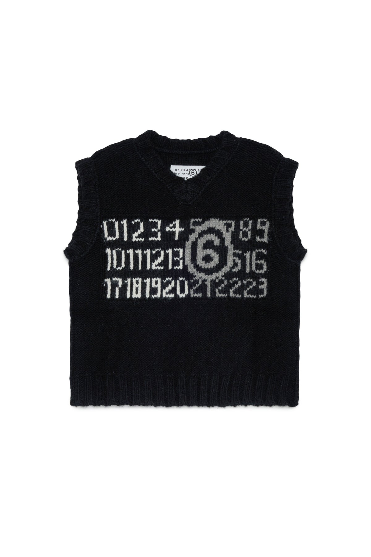 Sleeveless knit vest with logo
