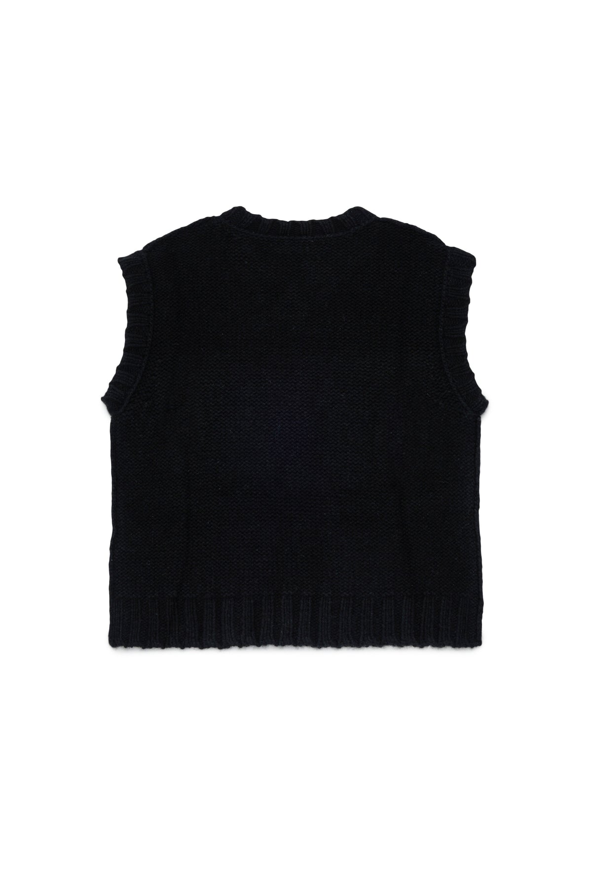 Sleeveless knit vest with logo