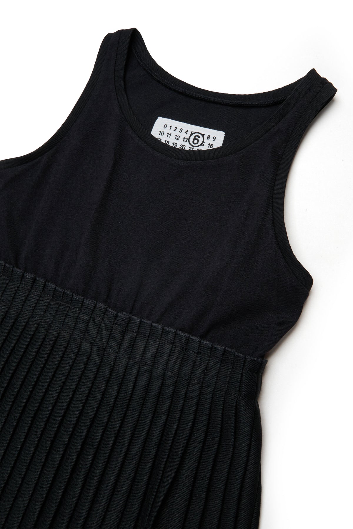 Layered dress with pleated skirt