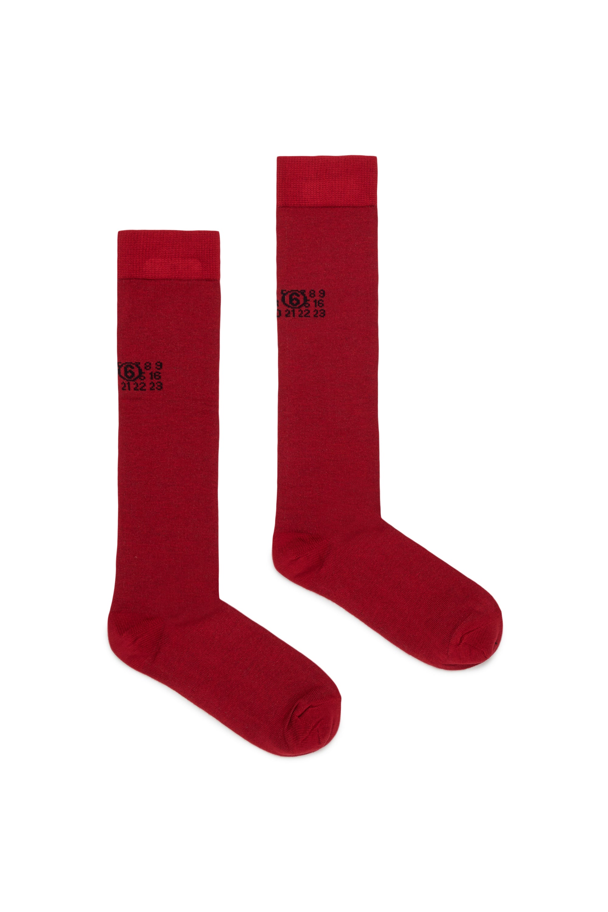 Socks with numeric logo