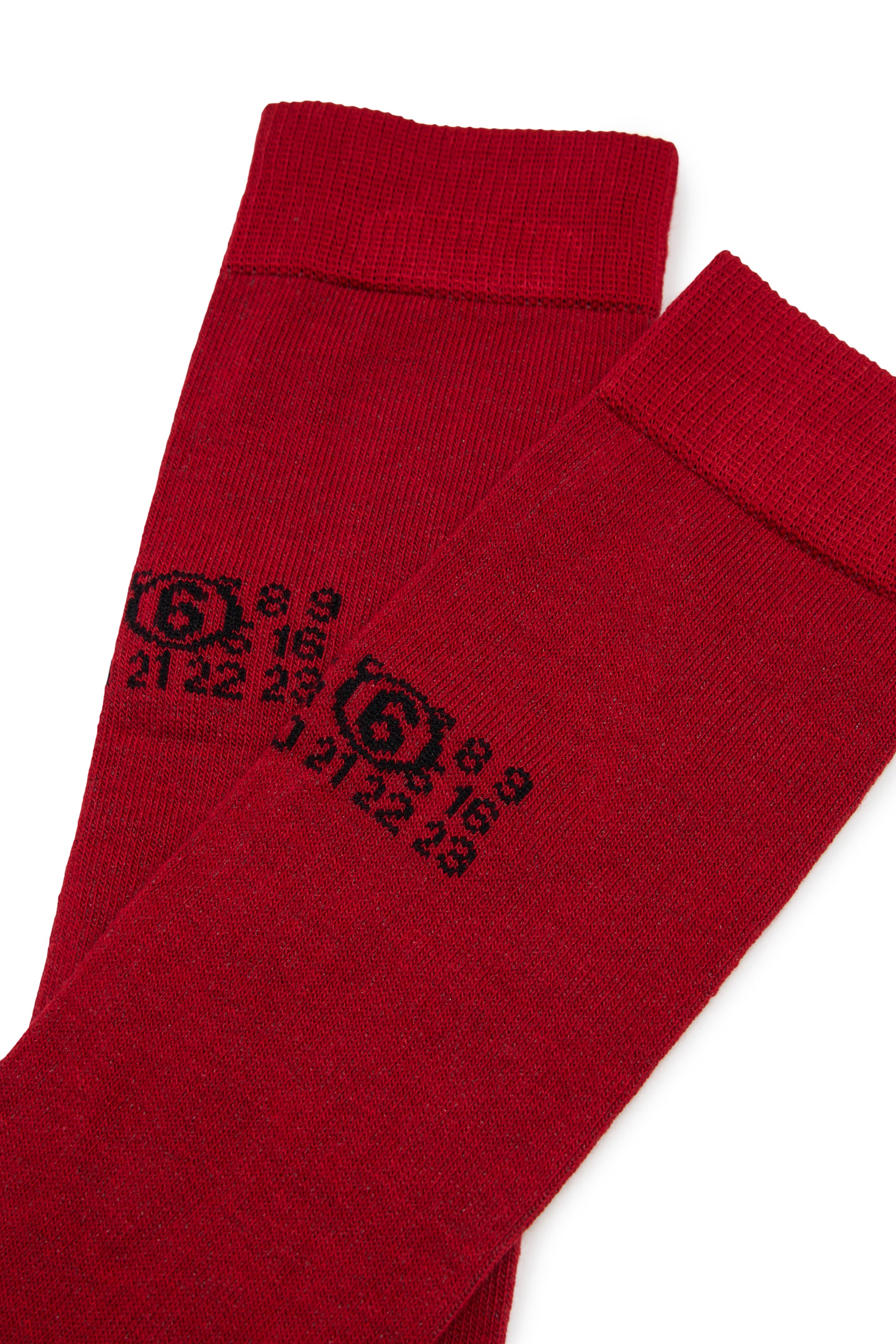 Socks with numeric logo