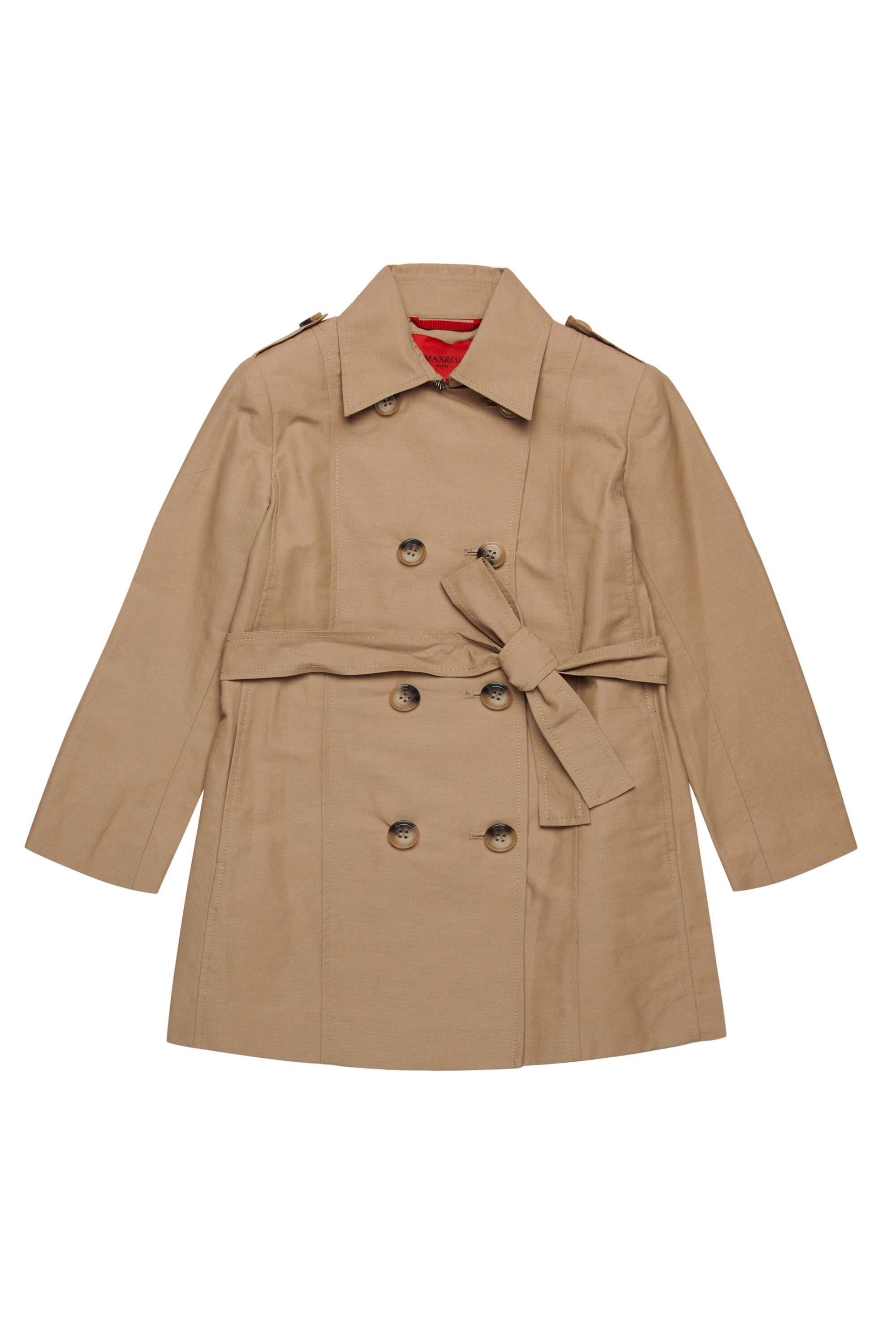 Technical cotton trench coat