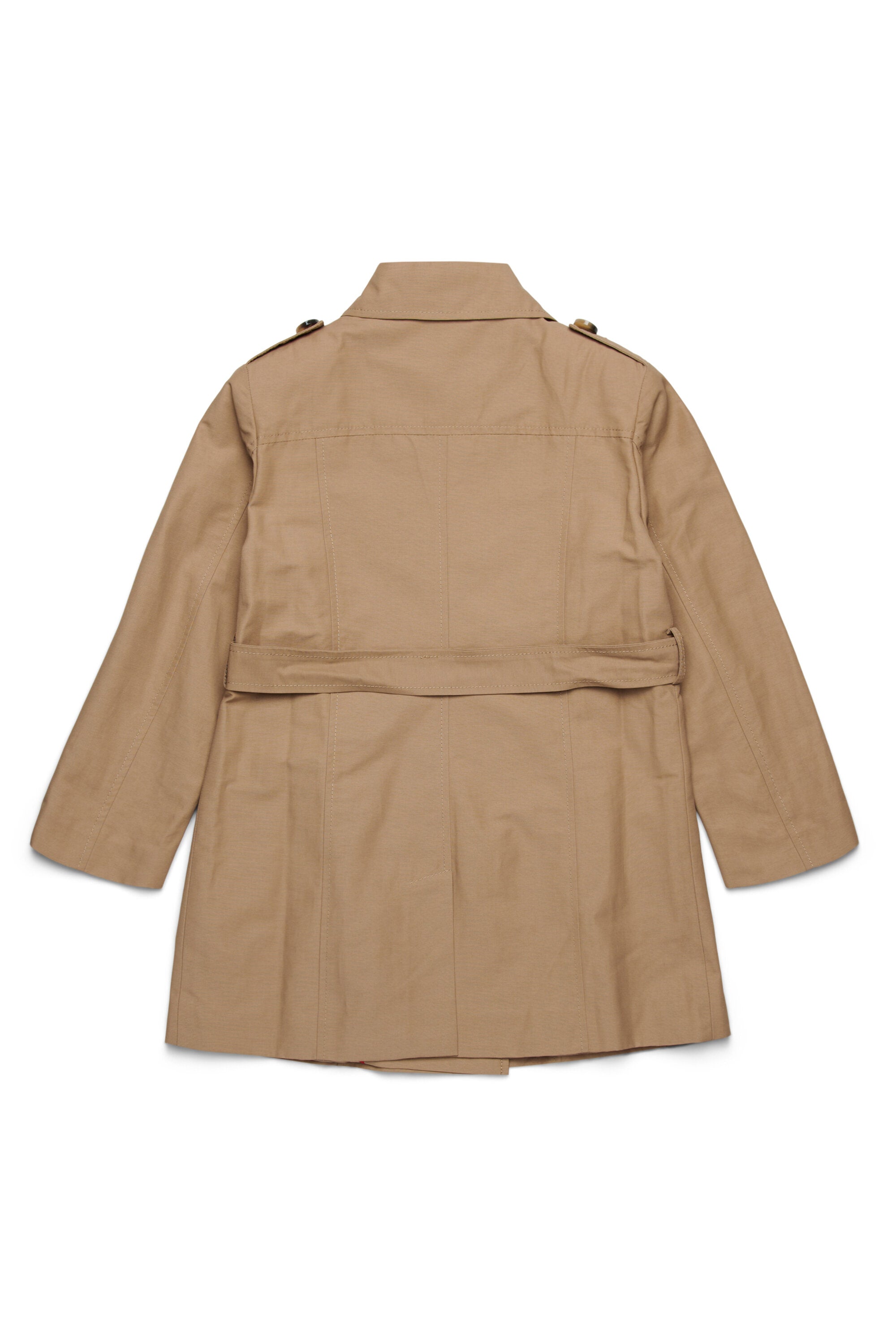 Technical cotton trench coat
