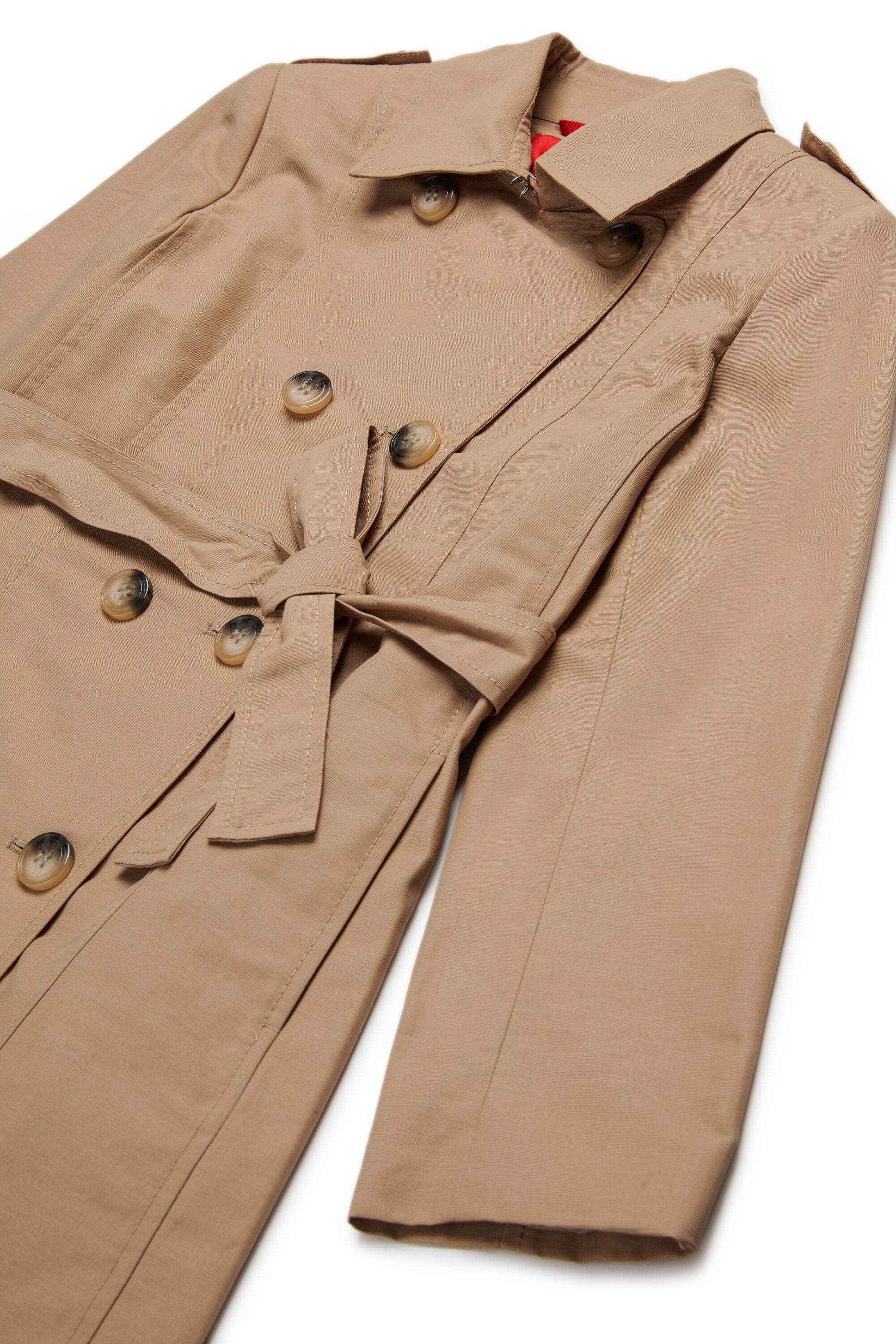 Technical cotton trench coat