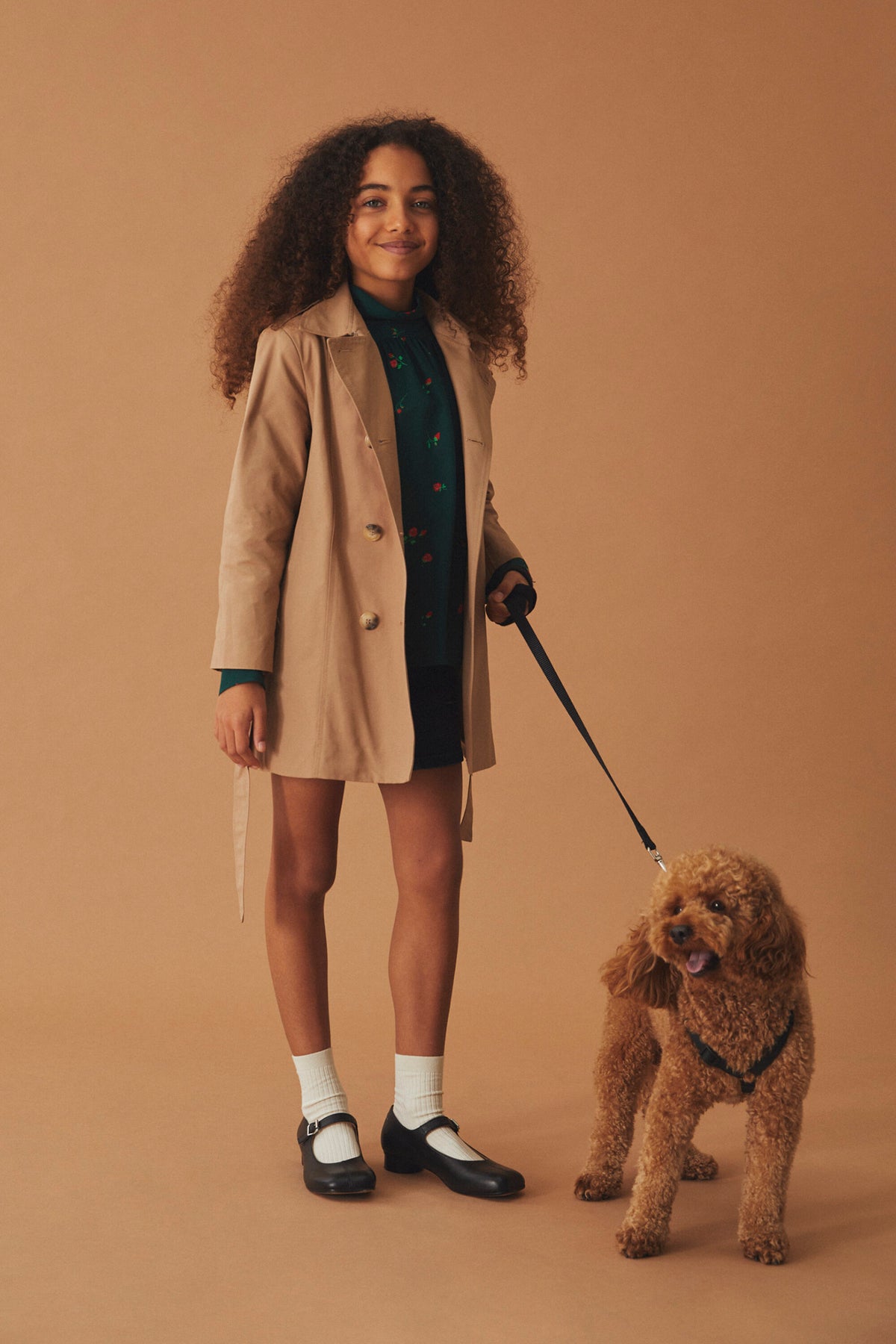 Technical cotton trench coat