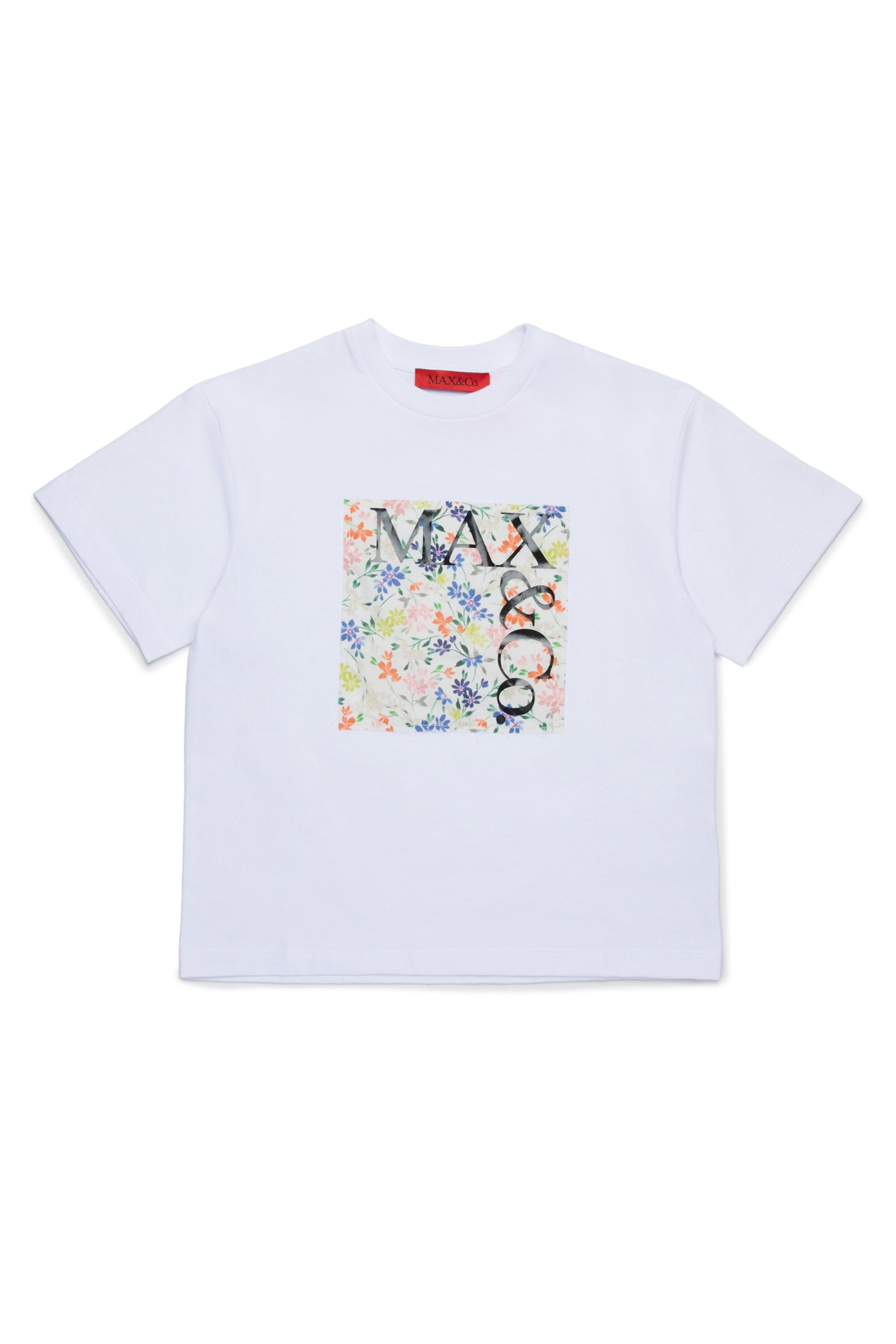 T-shirt with solid floral square