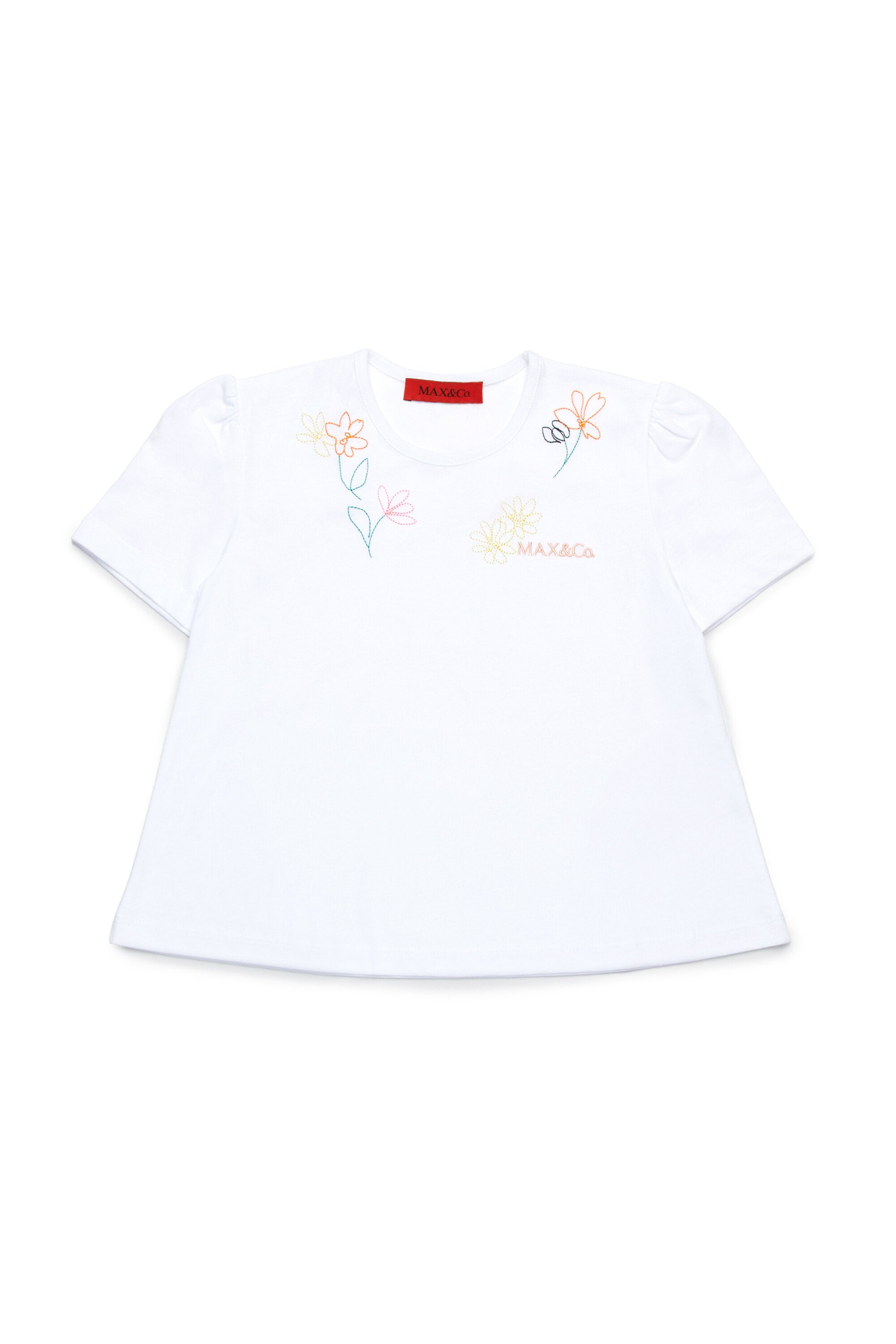 T-shirt with floral embroidery