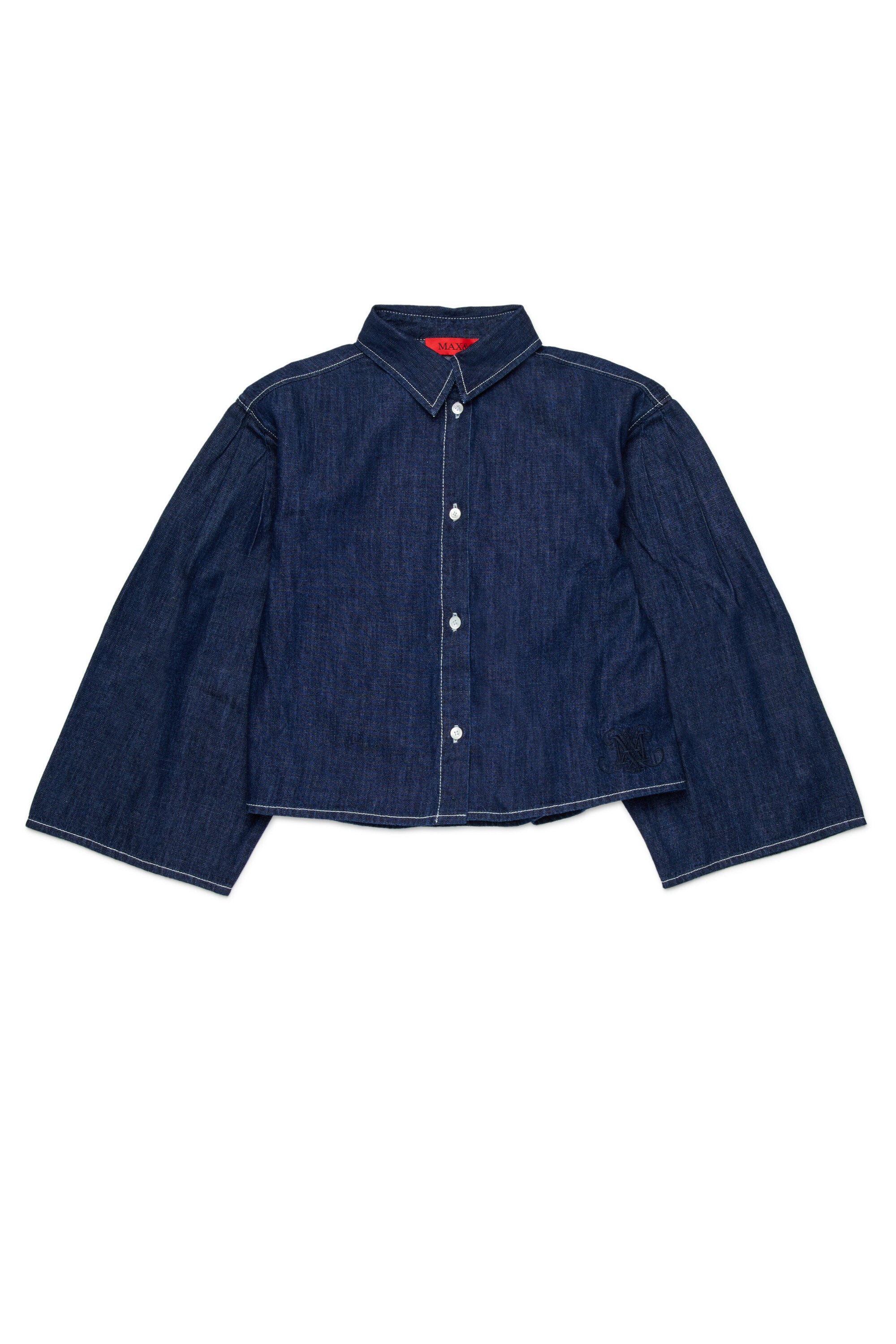 Boxy chambray denim shirt