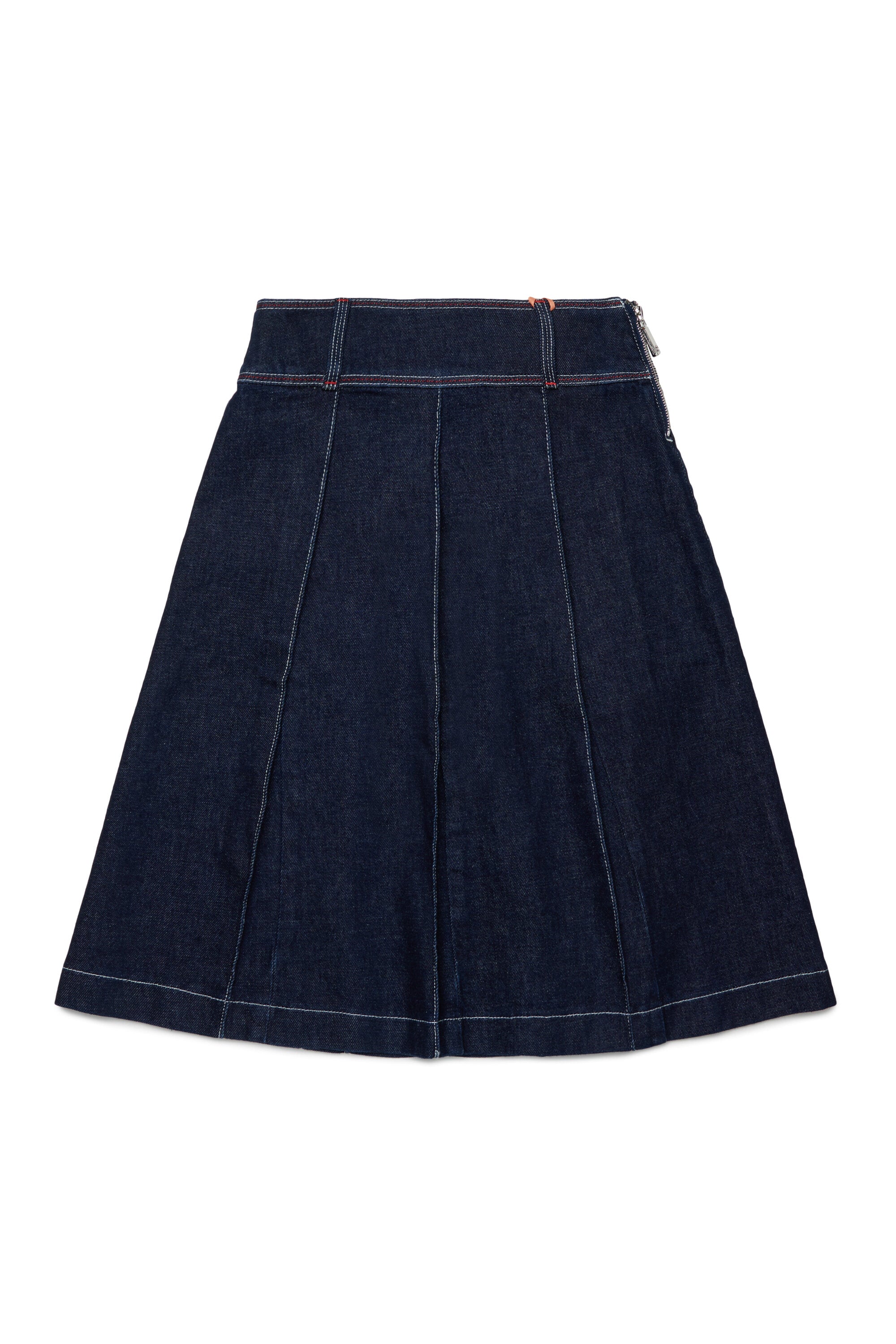 Dark denim midi skirt