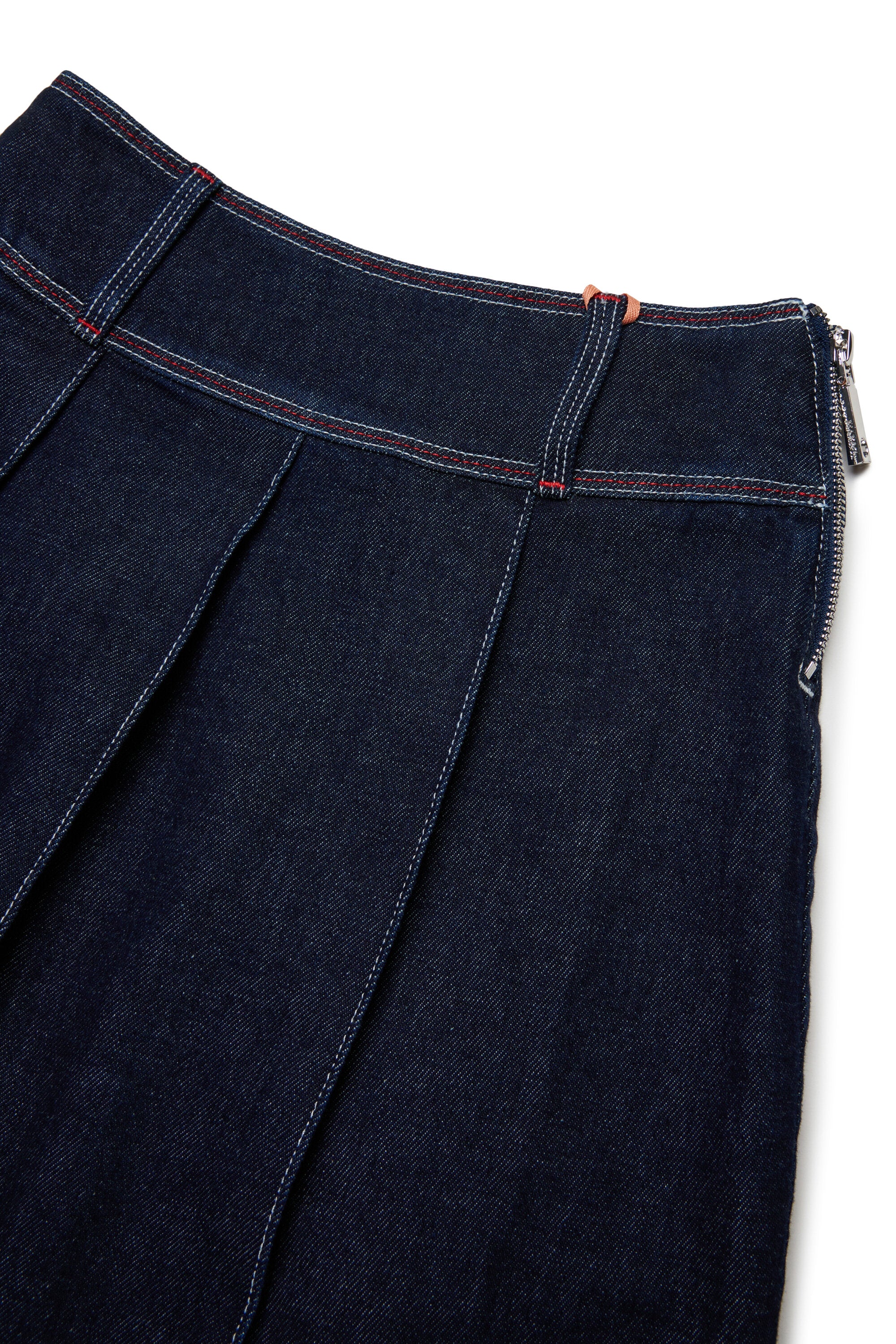 Dark denim midi skirt