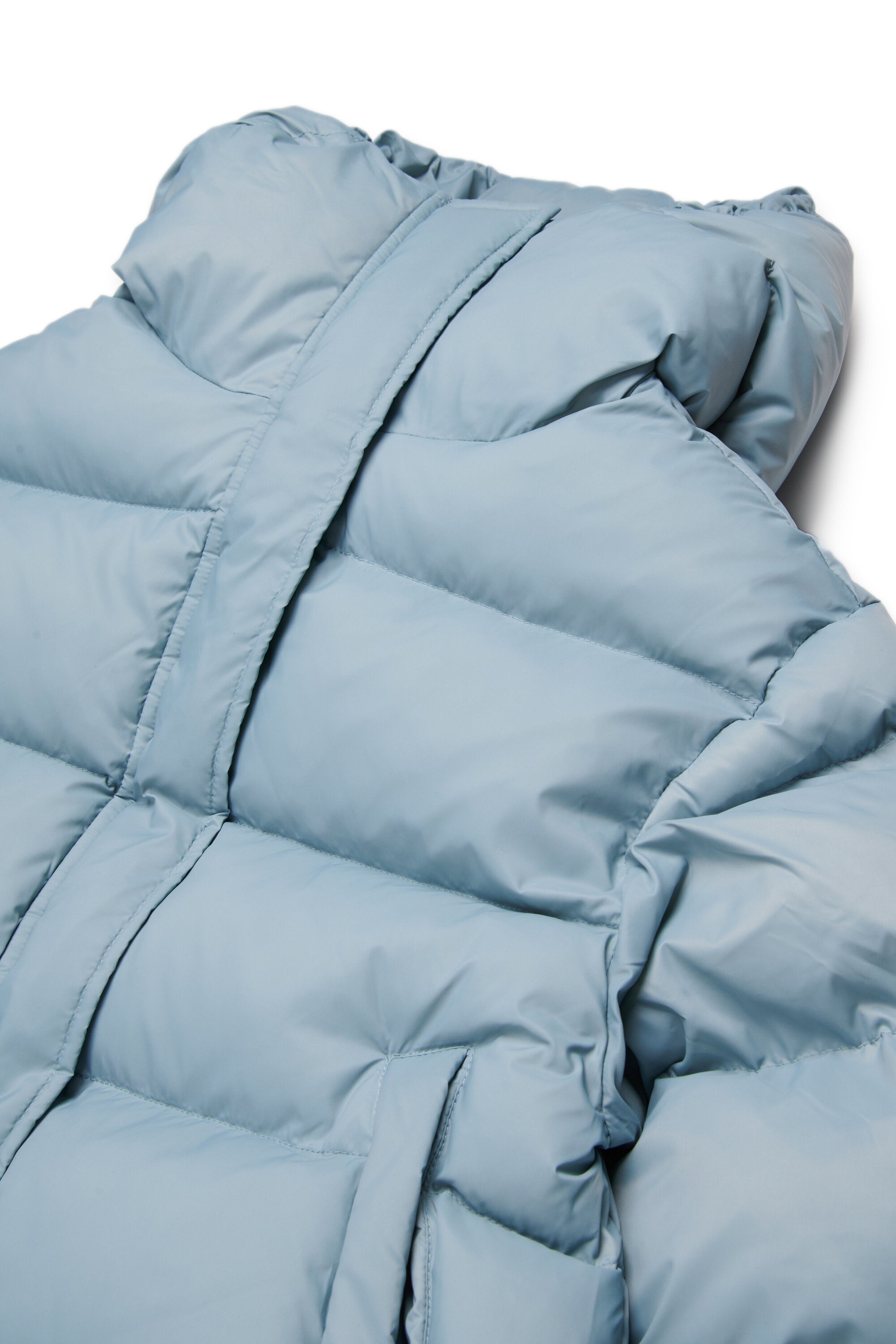 Short padded jacket with hood