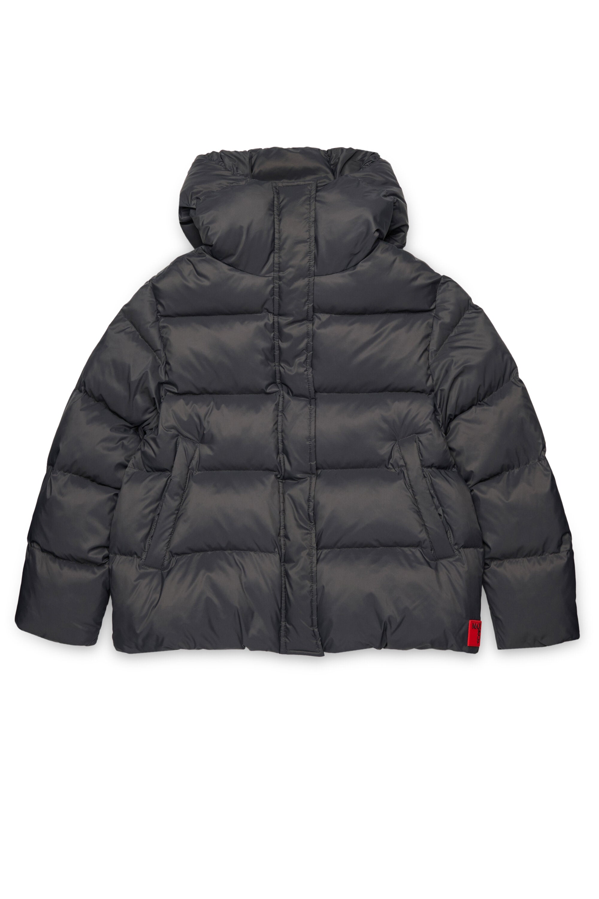 Short padded jacket with hood
