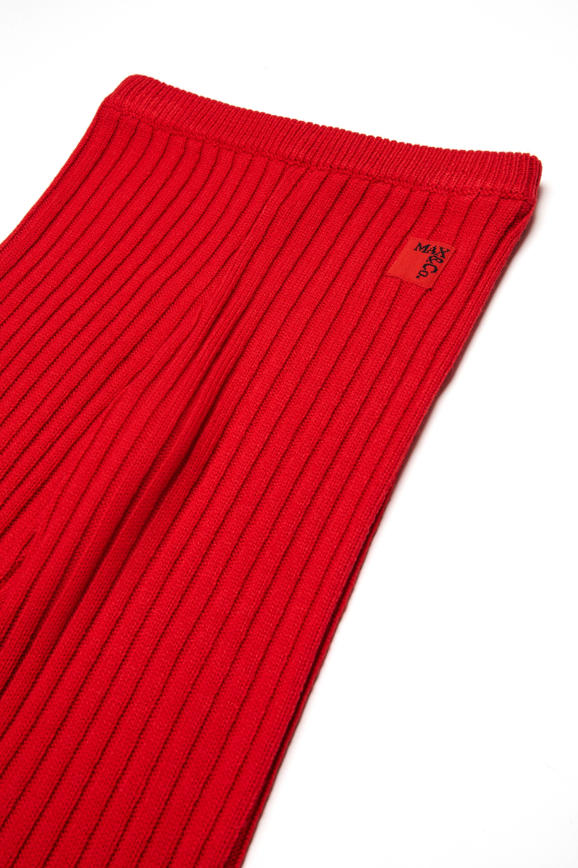 Ribbed wool blend knit pants