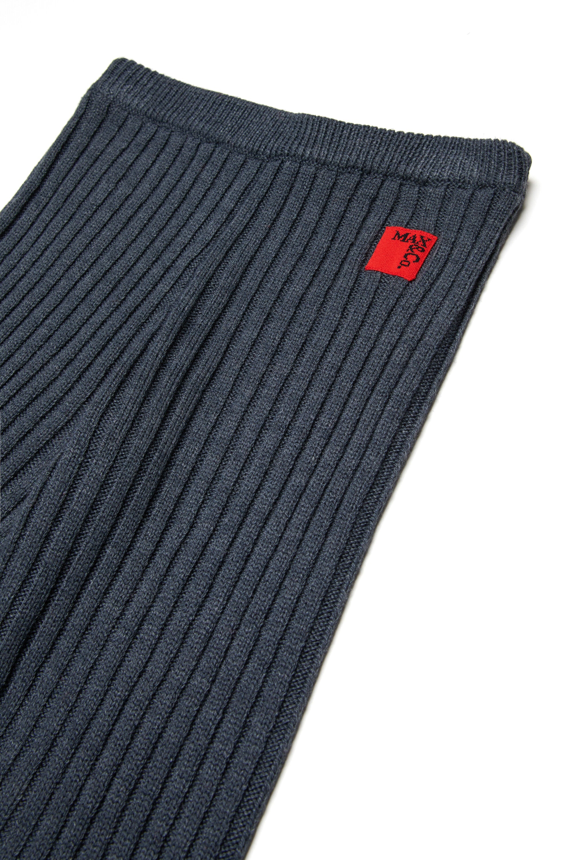 Ribbed wool blend knit pants