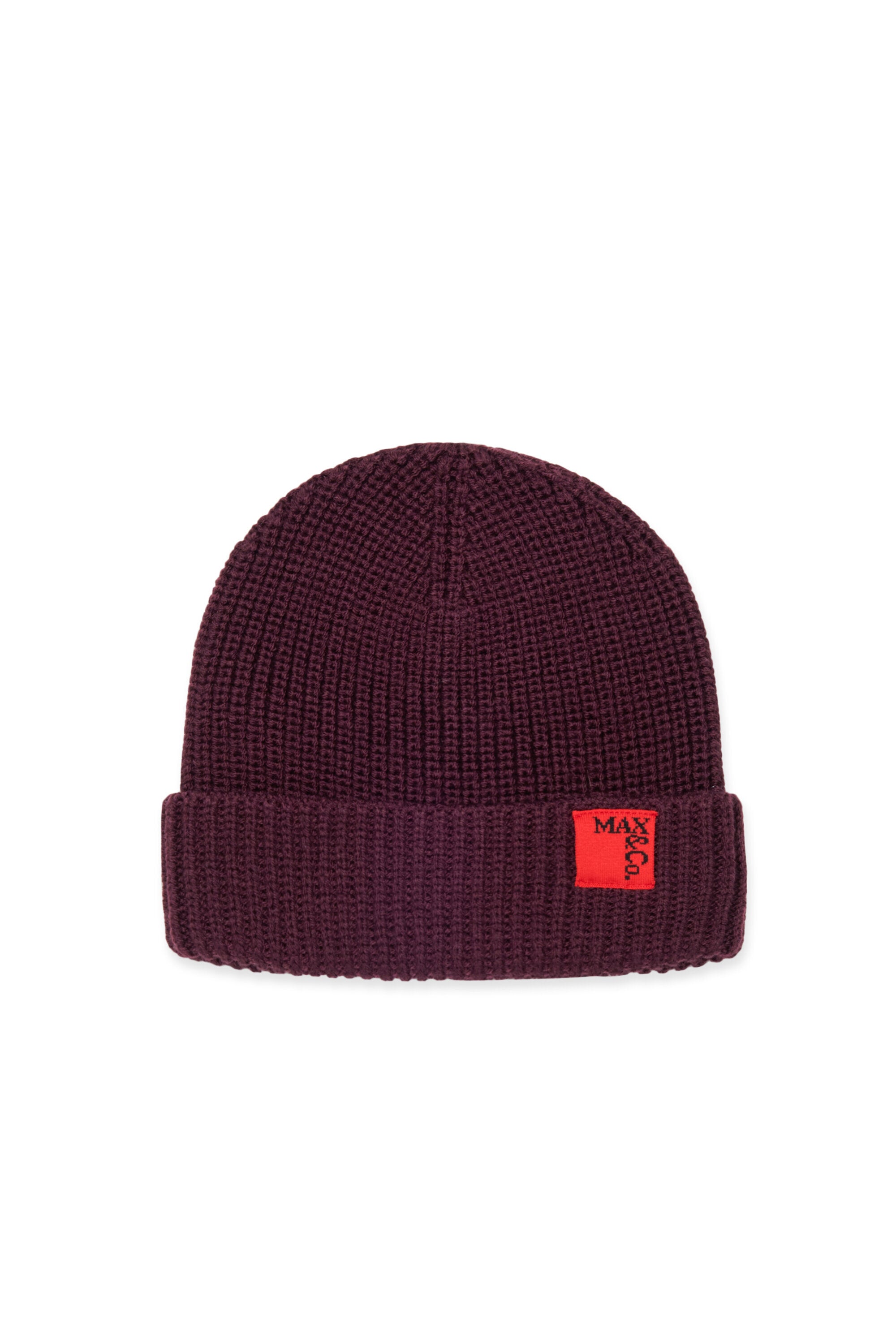 Wool blend beanie with patch