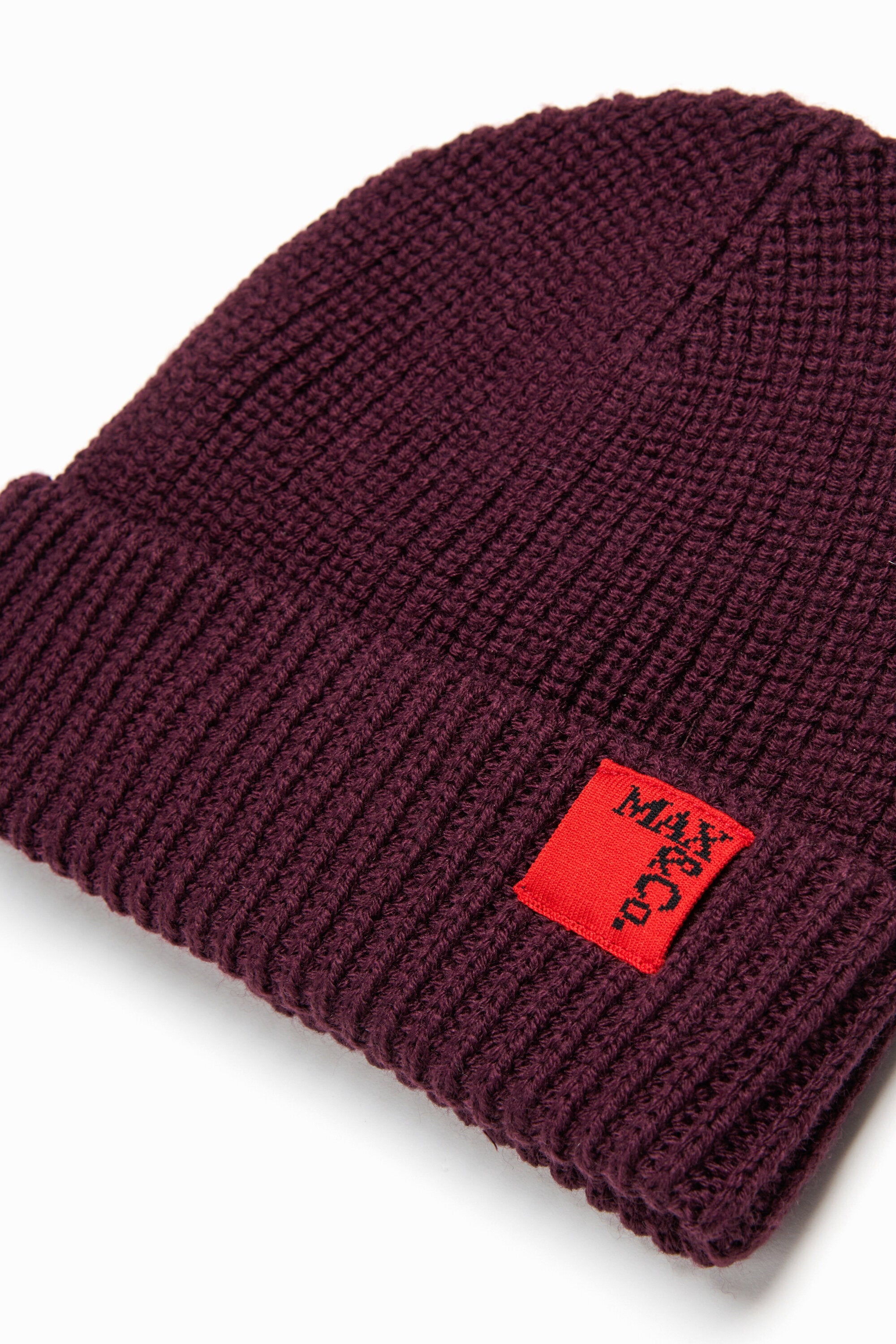Wool blend beanie with patch