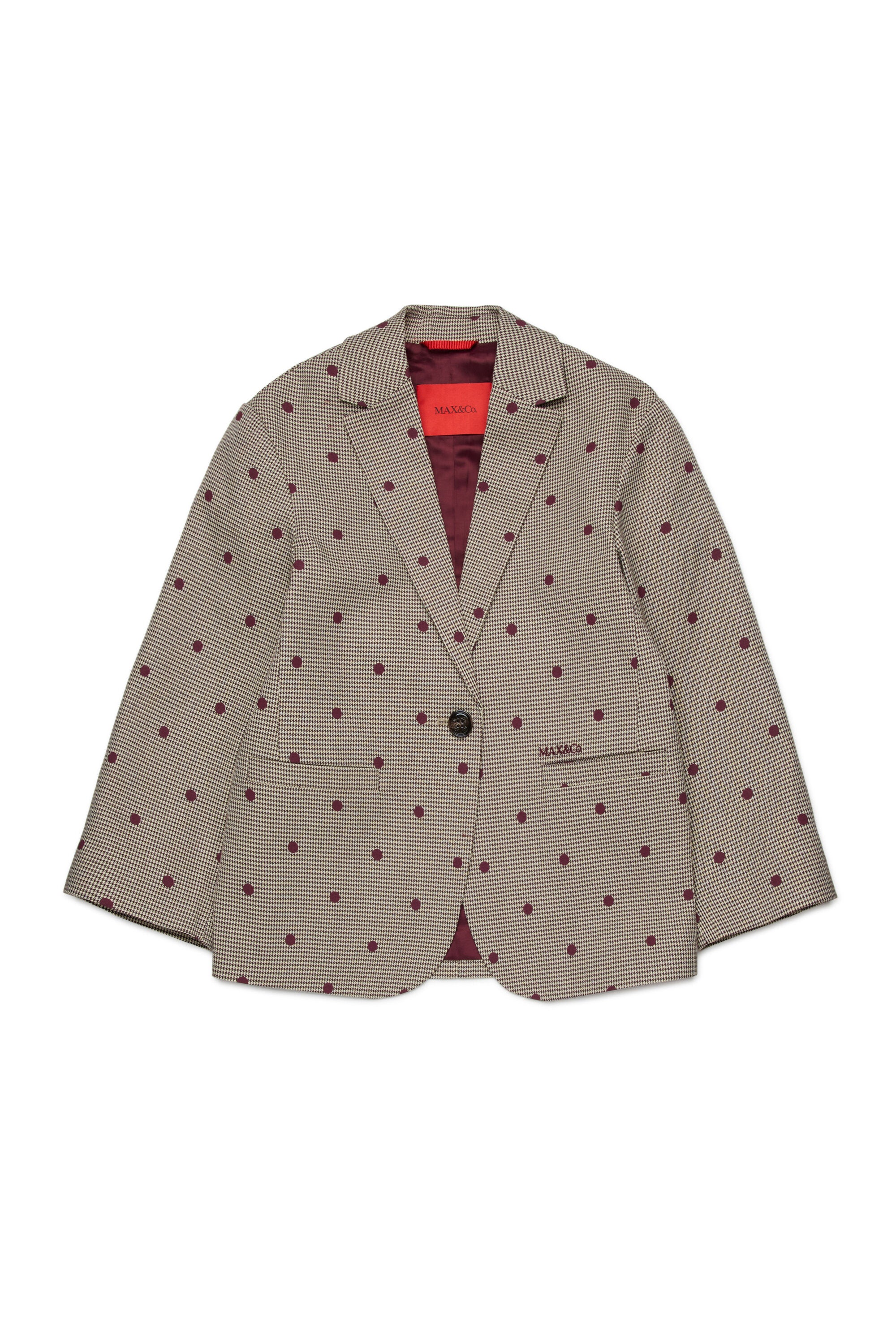Houndstooth polka dot blazer jacket