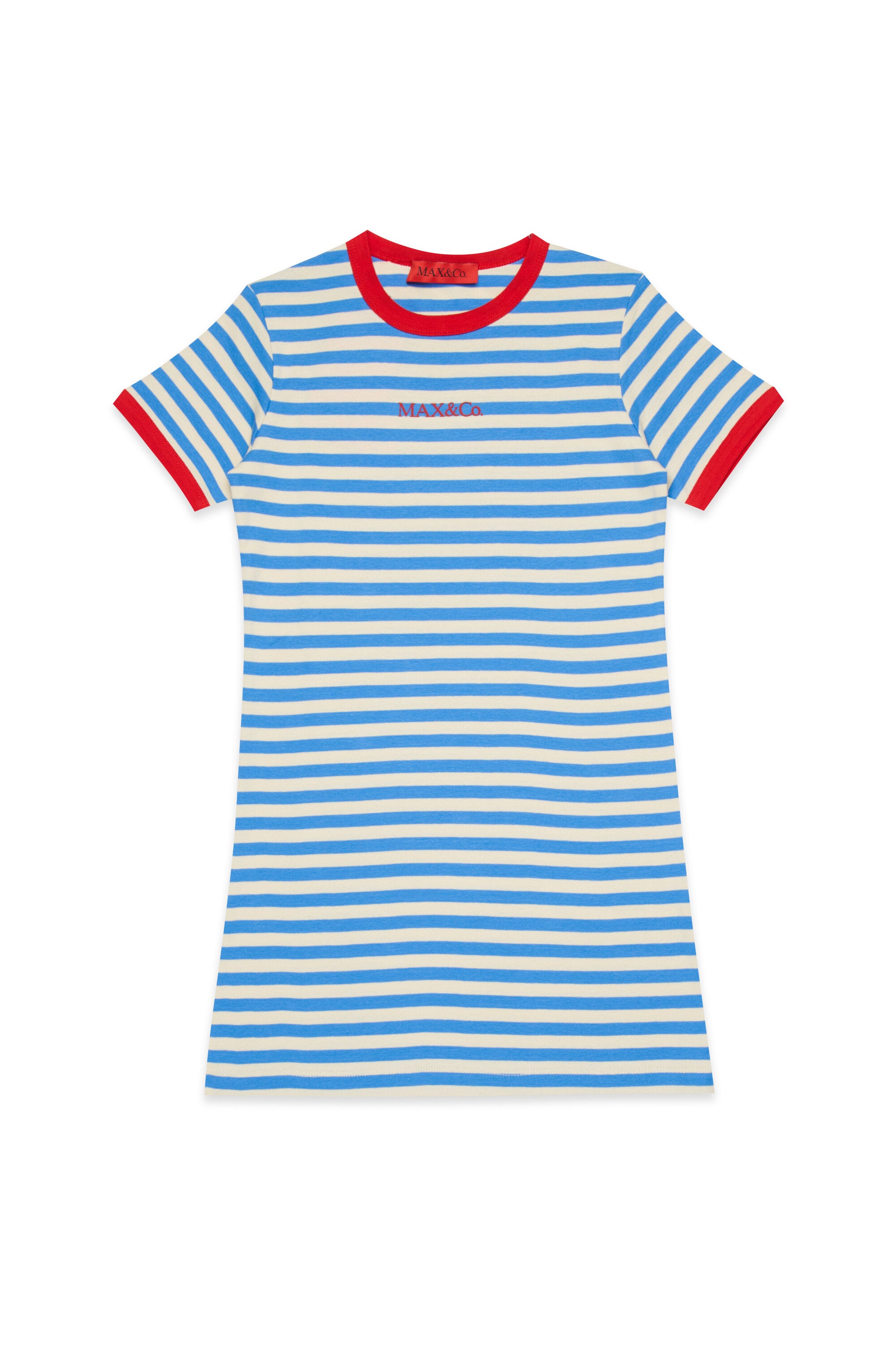 Striped dress with logo