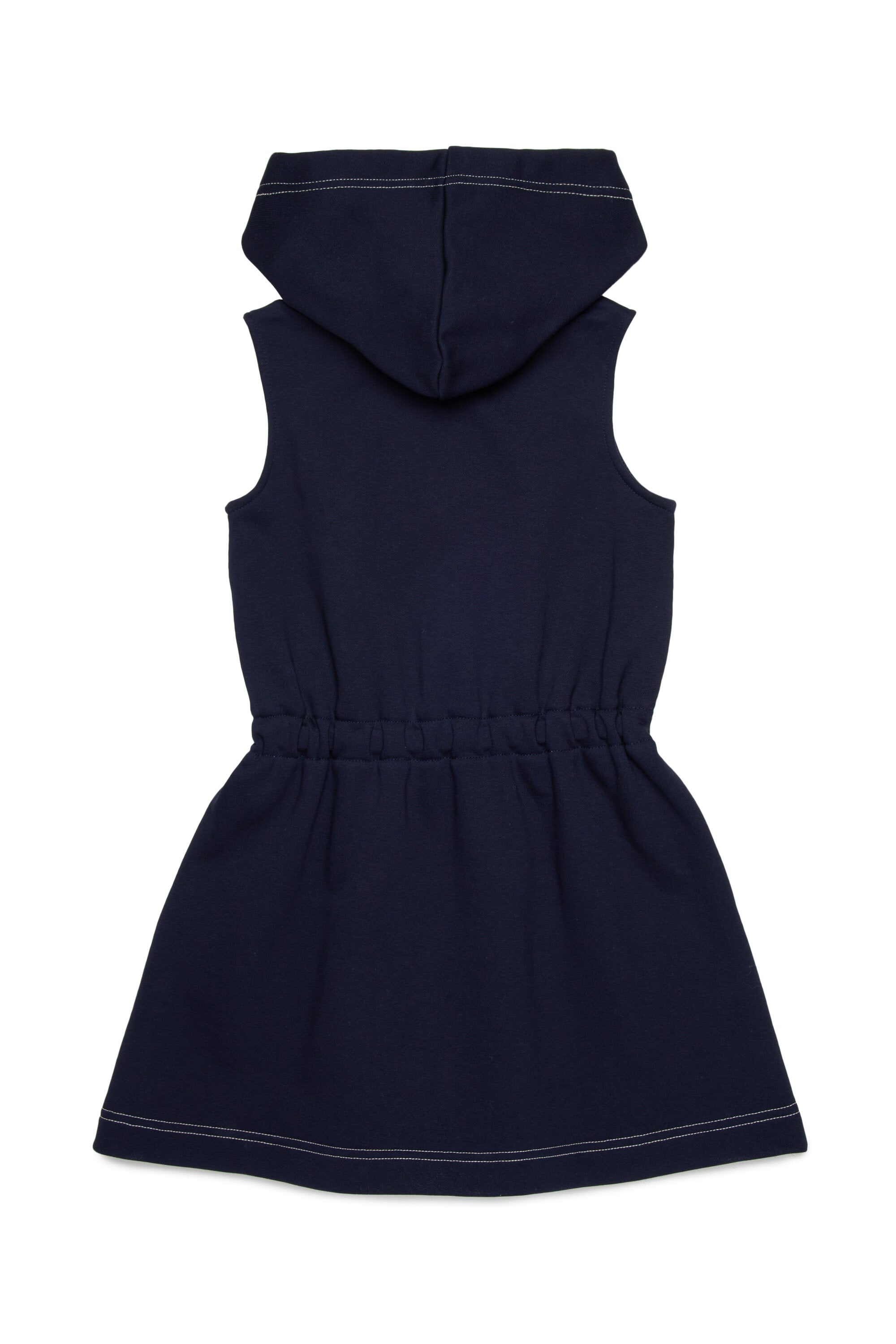 Sleeveless short dress with logo