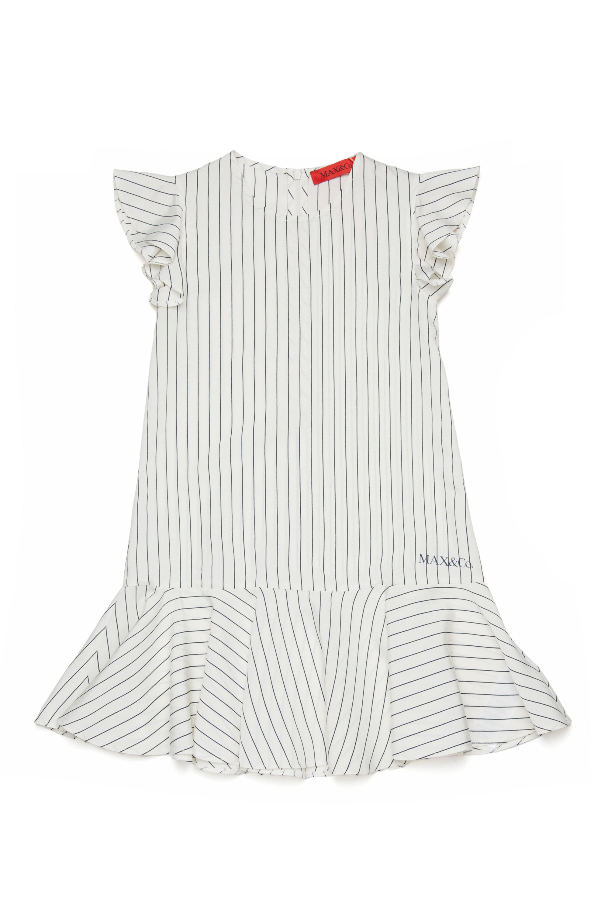 Striped dress with logo