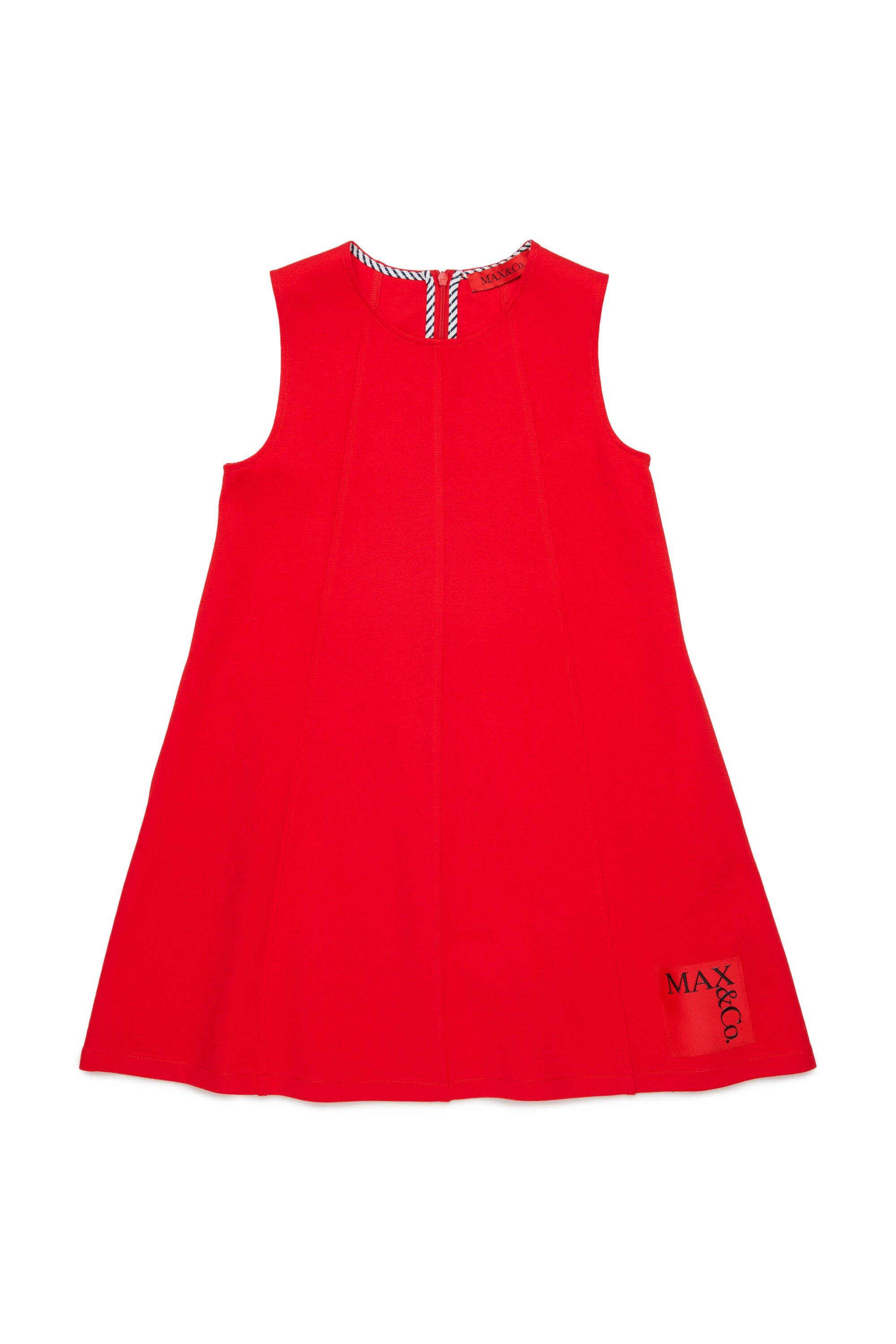 Sleeveless dress with logo