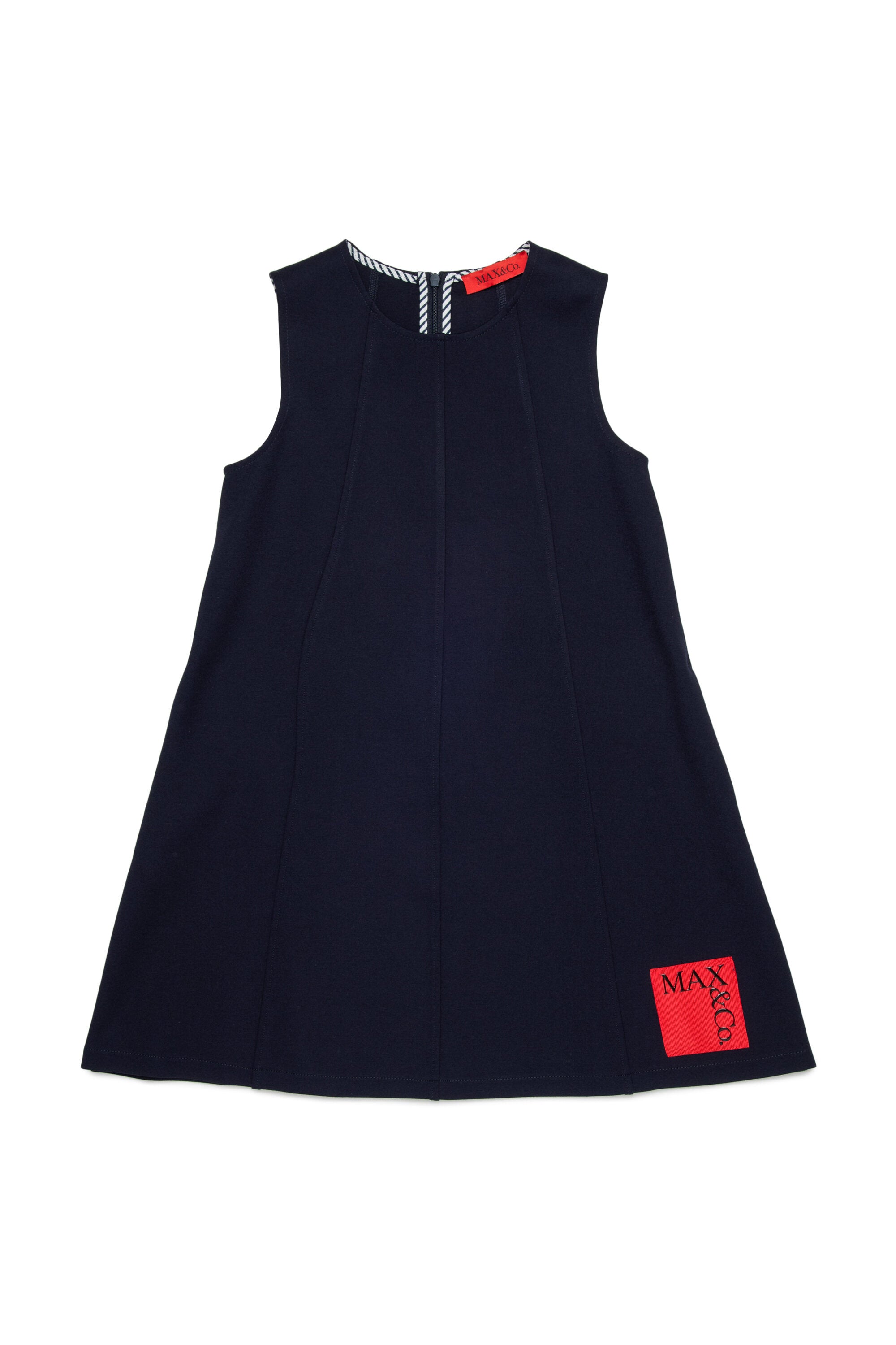 Sleeveless dress with logo