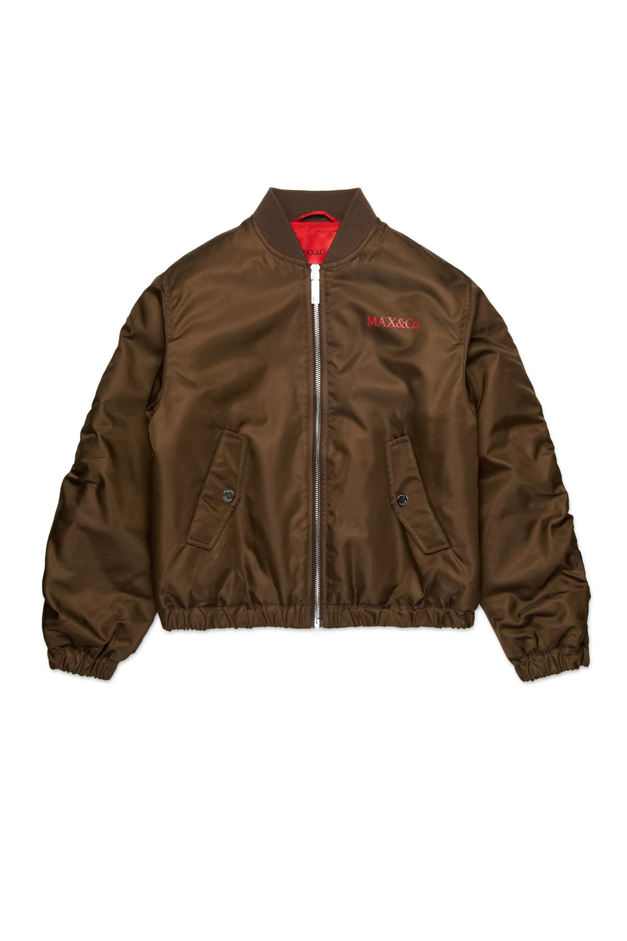 Bomber jacket with printed logo
