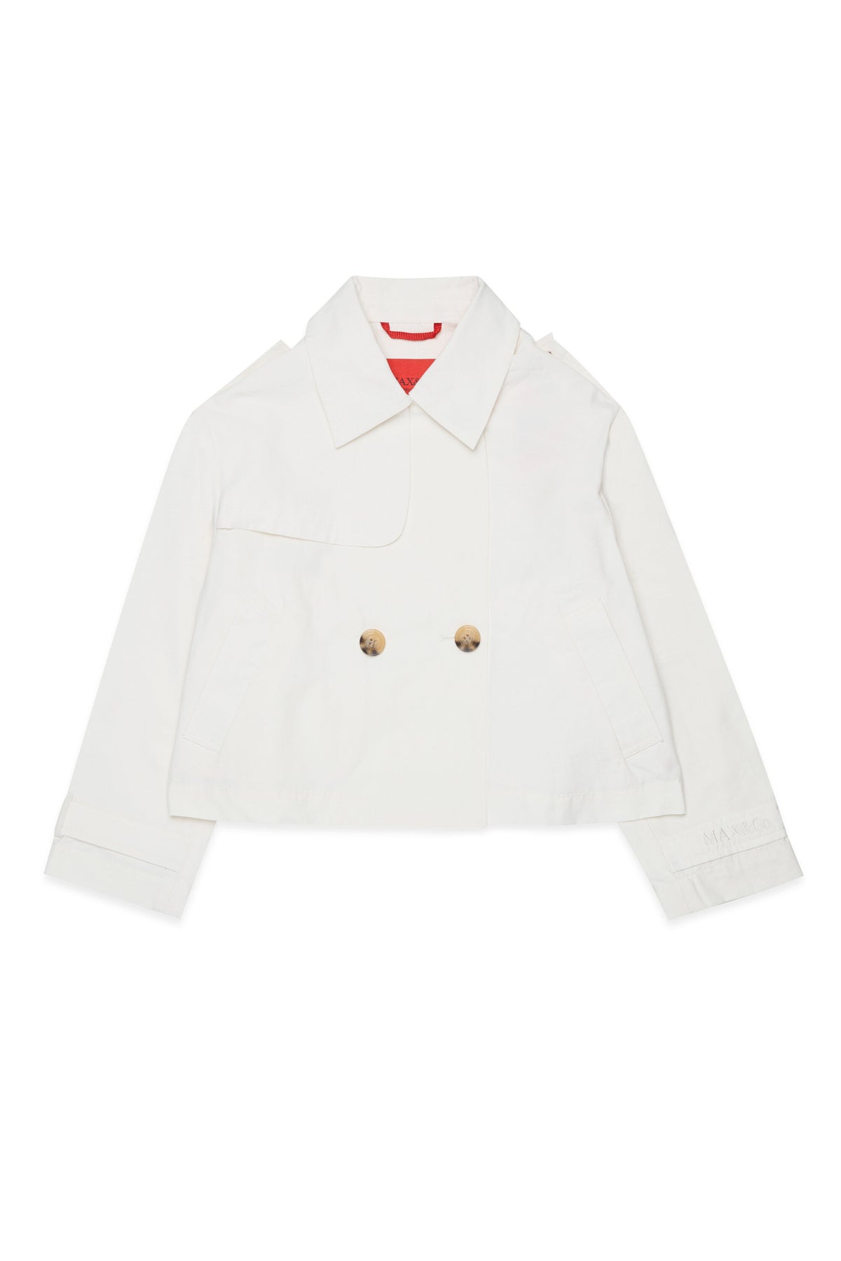 Double-breasted jacket with logo